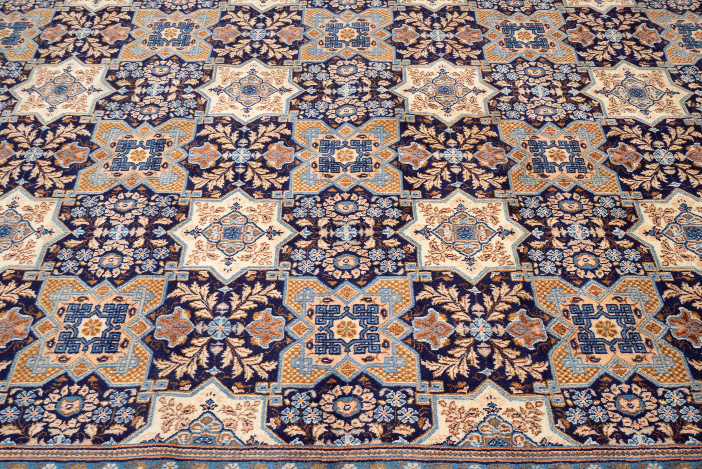 Contemporary Tabriz Fine 50 Raj Tiles Persian Rug