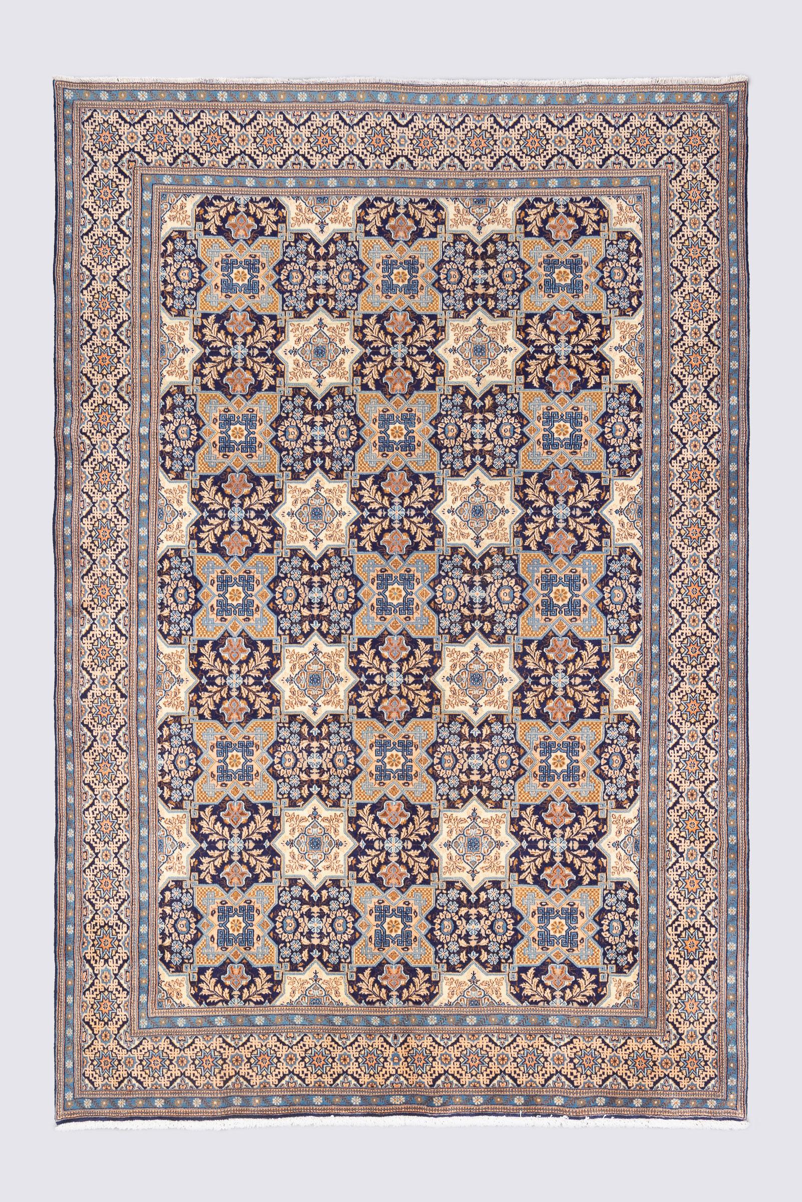 Contemporary Tabriz Fine 50 Raj Tiles  Carpet 5.8SQM