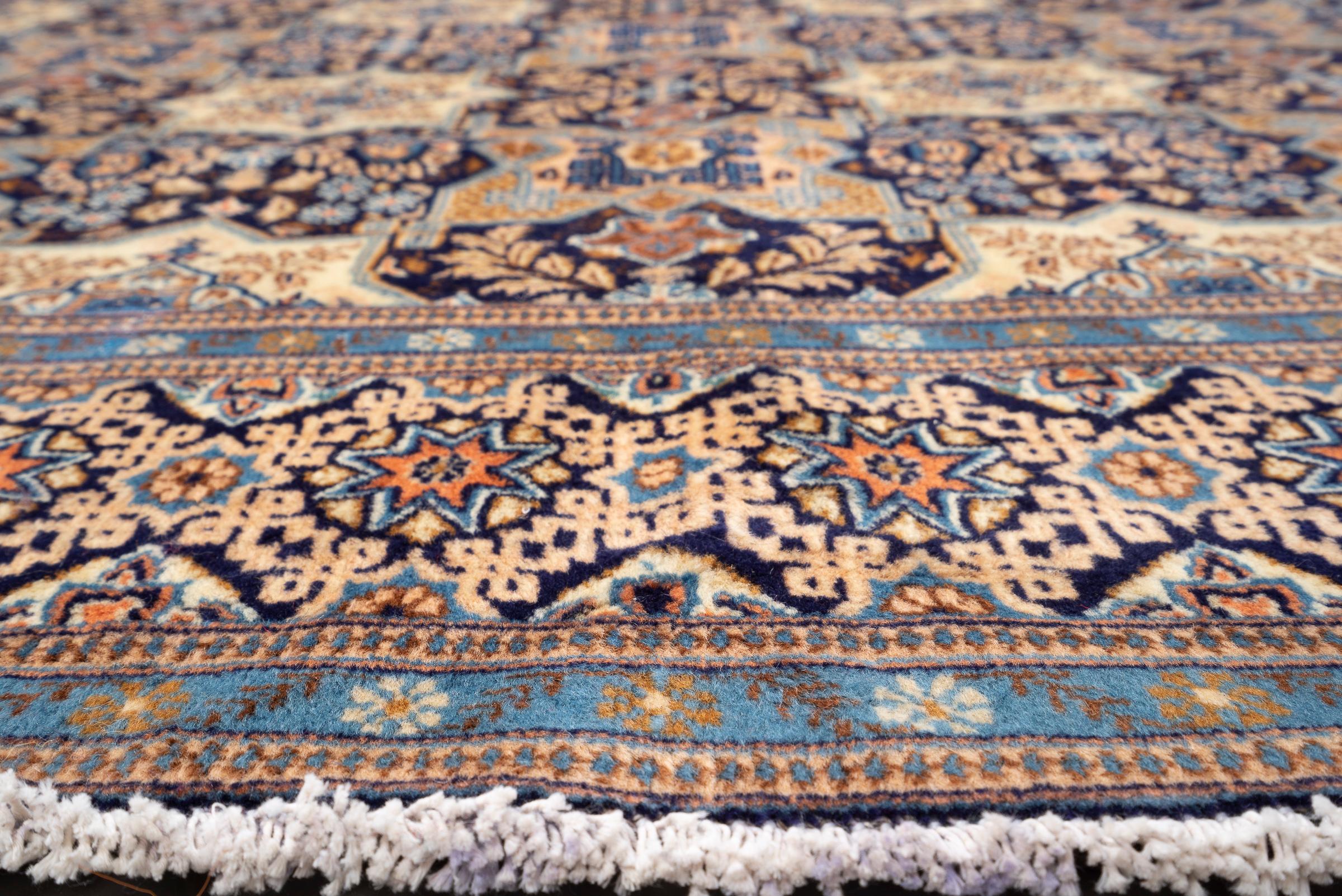 Contemporary Tabriz Fine 50 Raj Tiles Persian Rug
