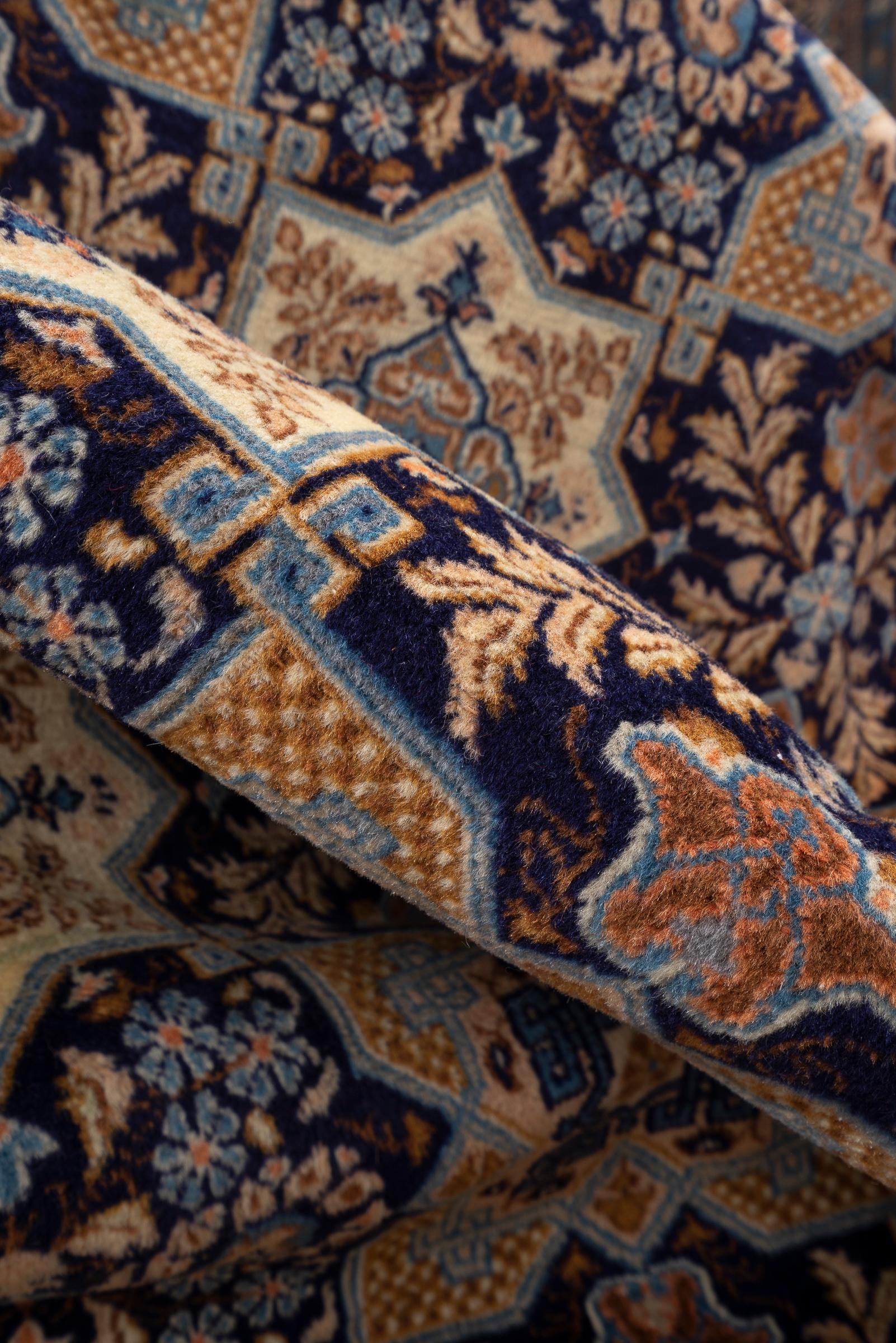 Contemporary Tabriz Fine 50 Raj Tiles Persian Rug