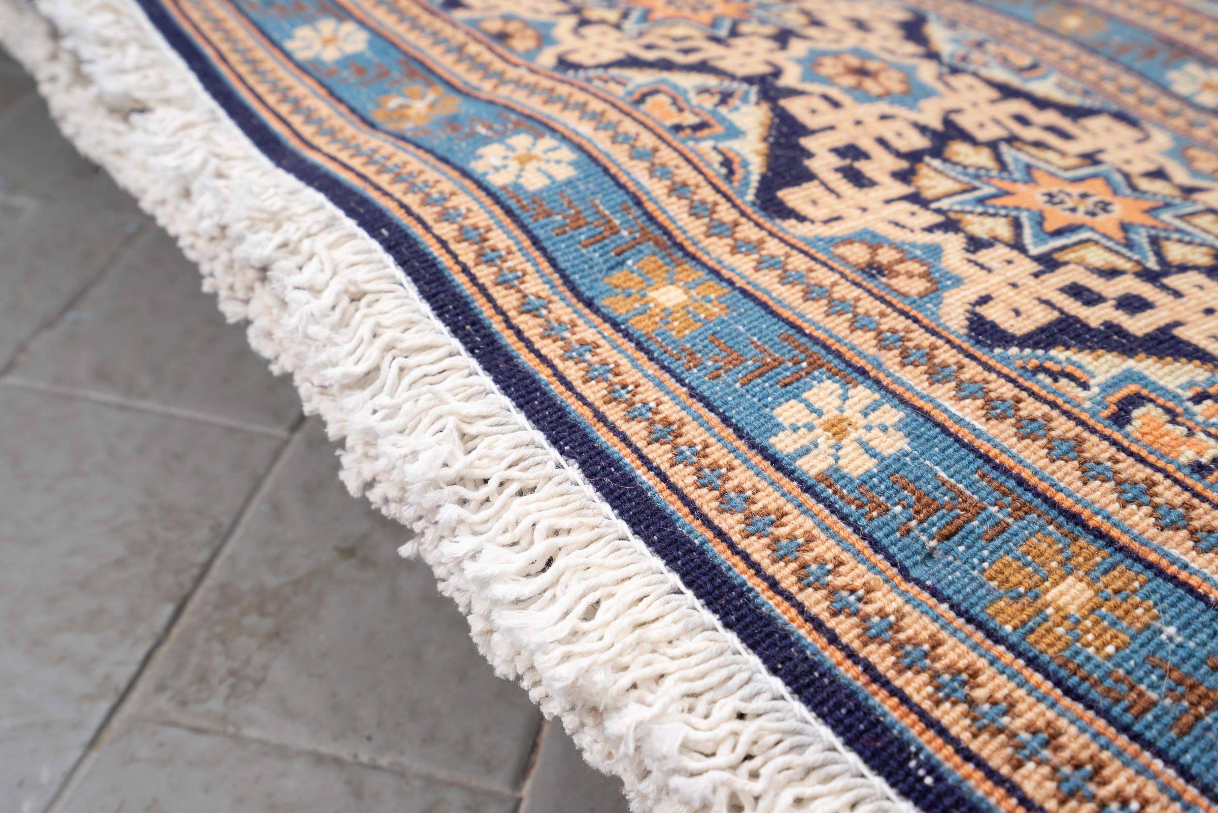 Contemporary Tabriz Fine 50 Raj Tiles Persian Rug