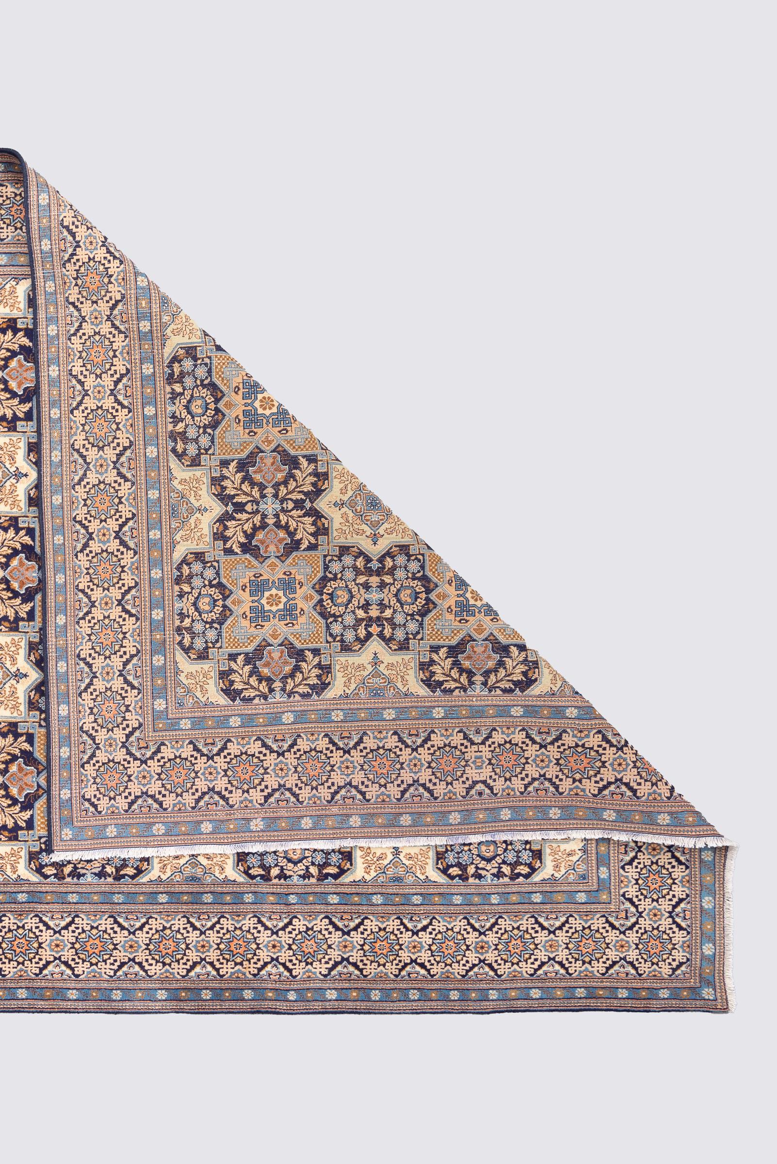 Contemporary Tabriz Fine 50 Raj Tiles Persian Rug