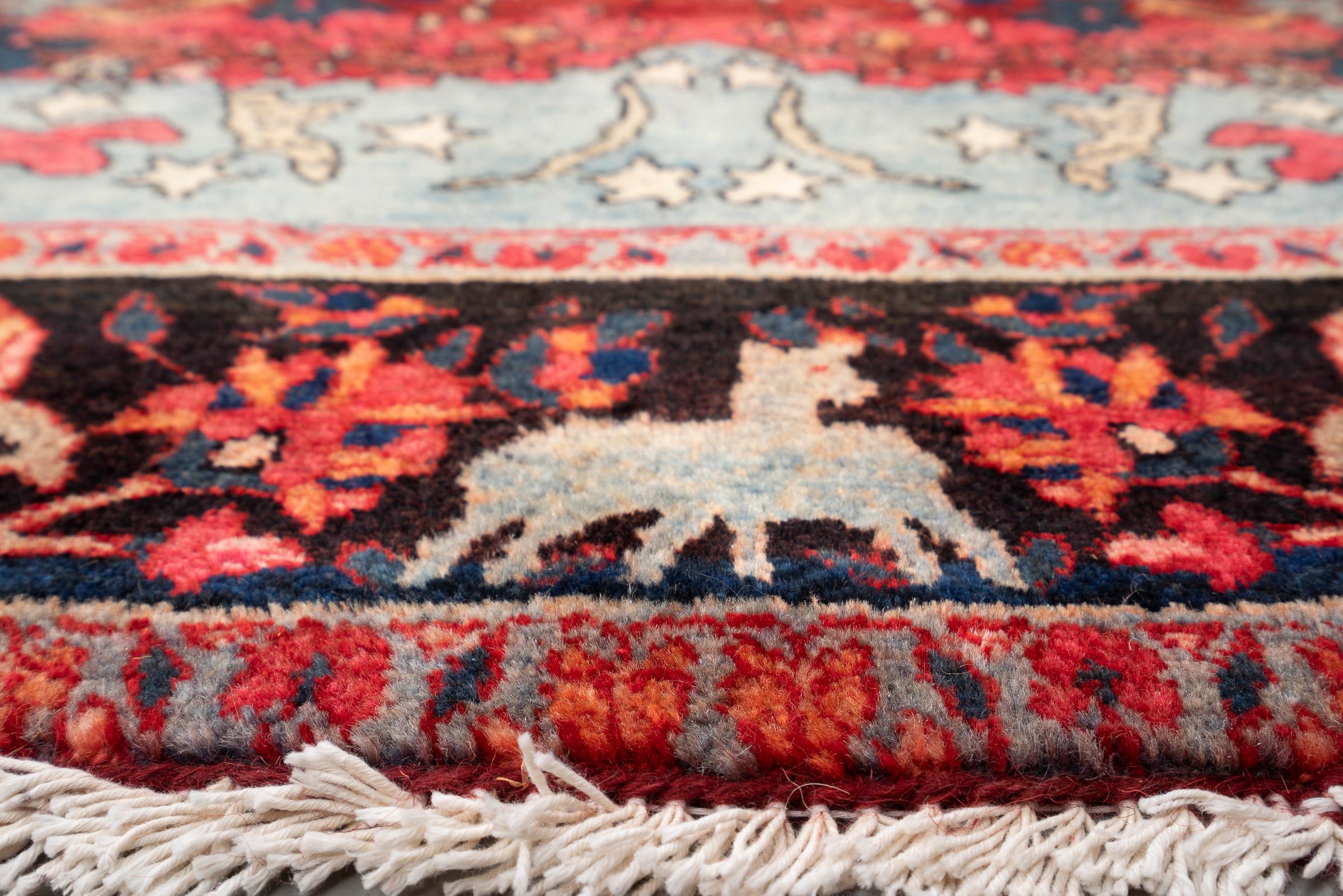 Antique Bijar Animal Garden Persian Rug, 1920–1940
