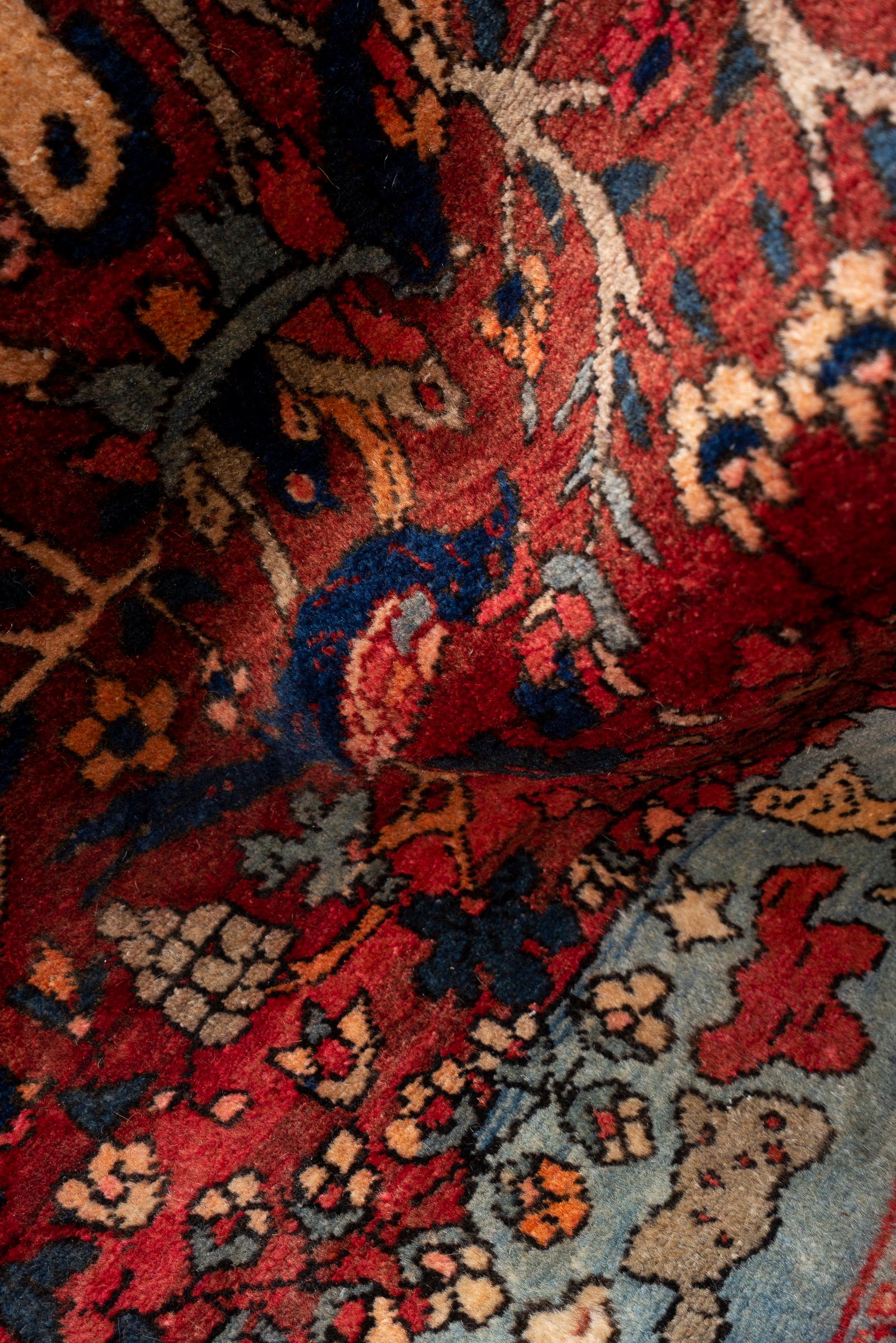 Antique Bijar Animal Garden Persian Rug, 1920–1940