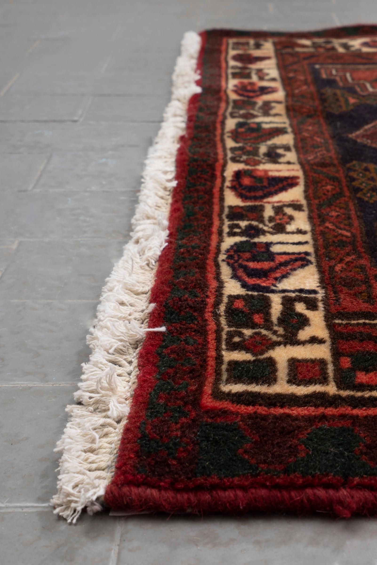Vintage Sarab 5 Toranj Persian Runner Rug