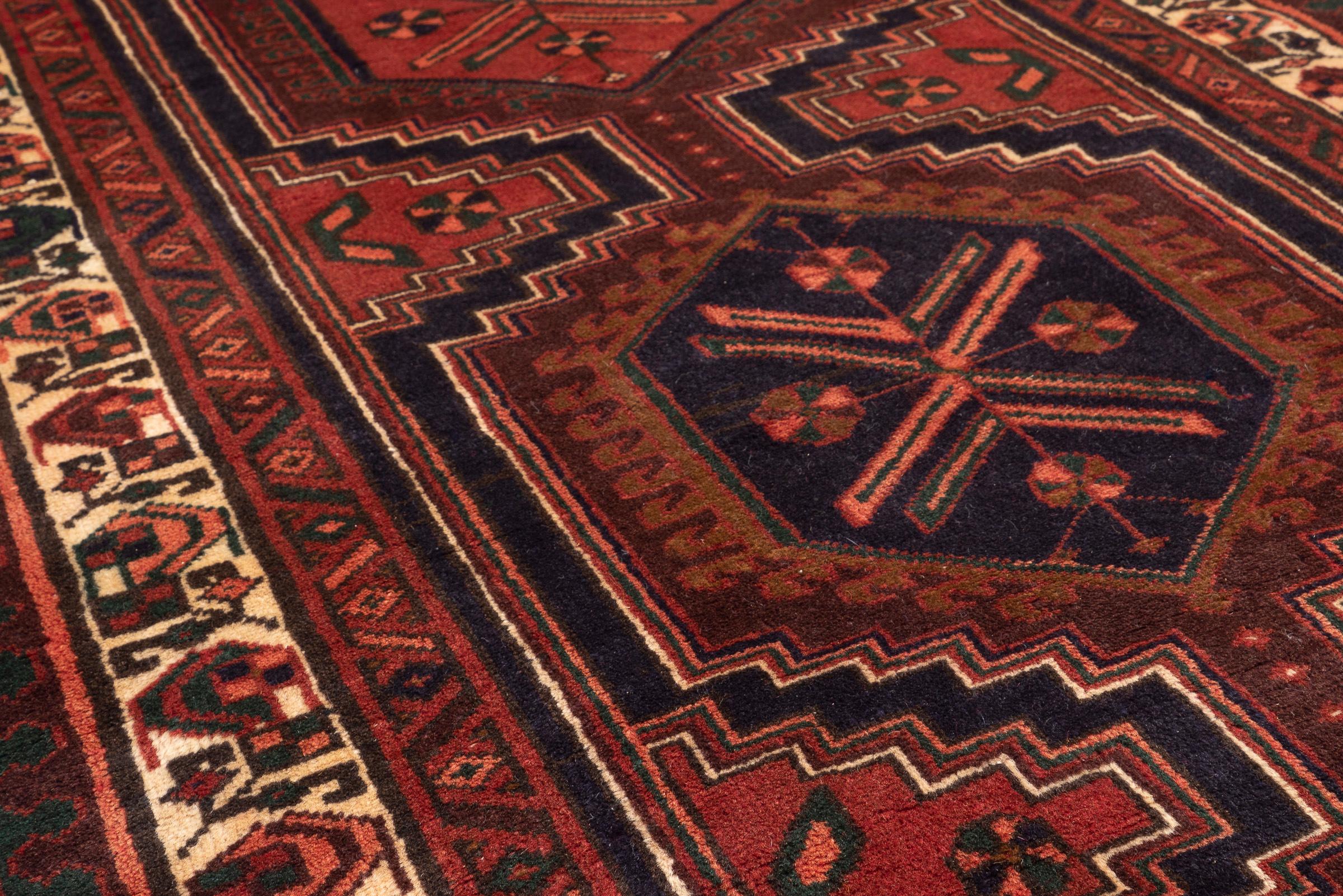 Vintage Sarab 5 Toranj Persian Runner Rug