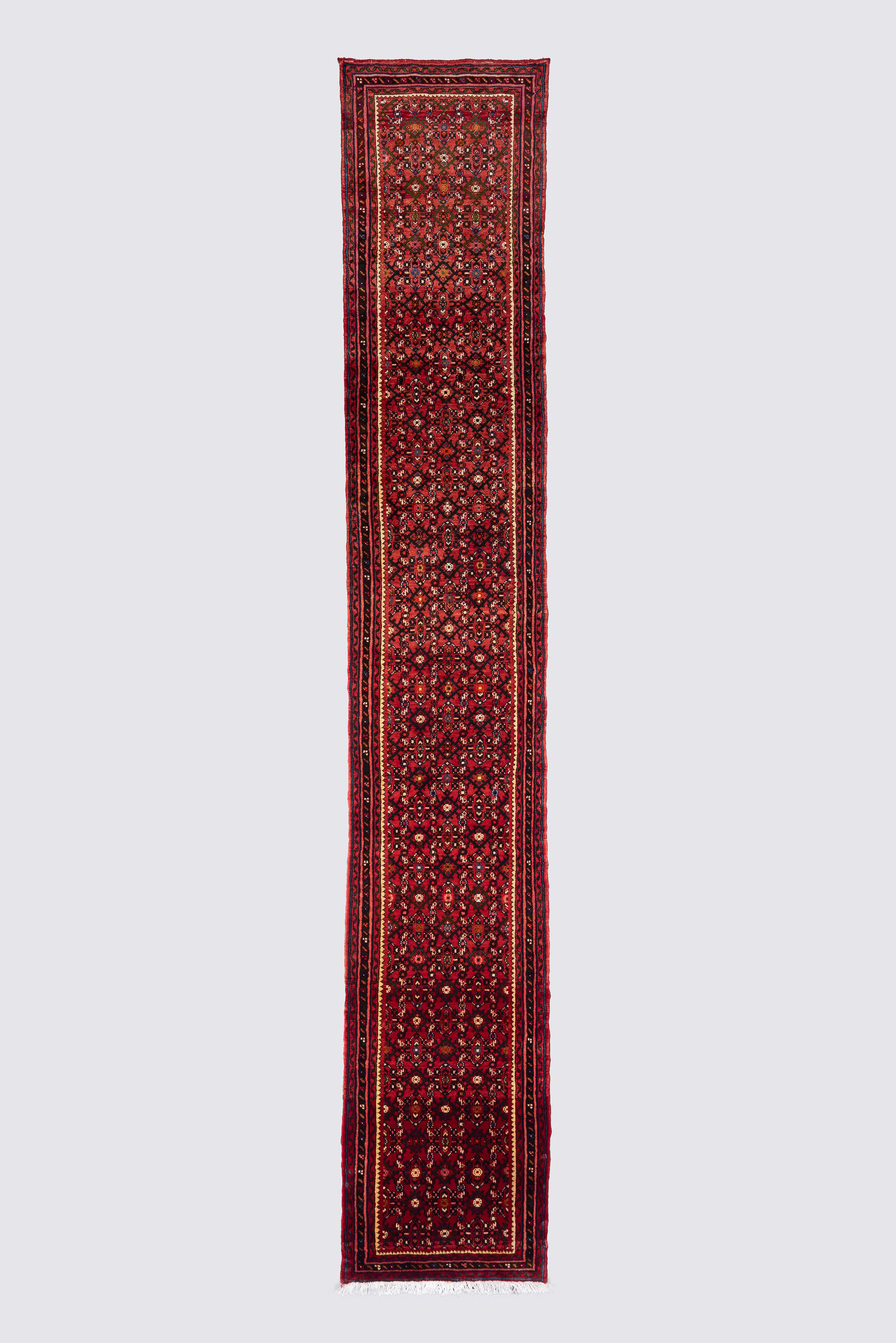 Vintage Hossein Abad Mahi Carpet 3.8SQM