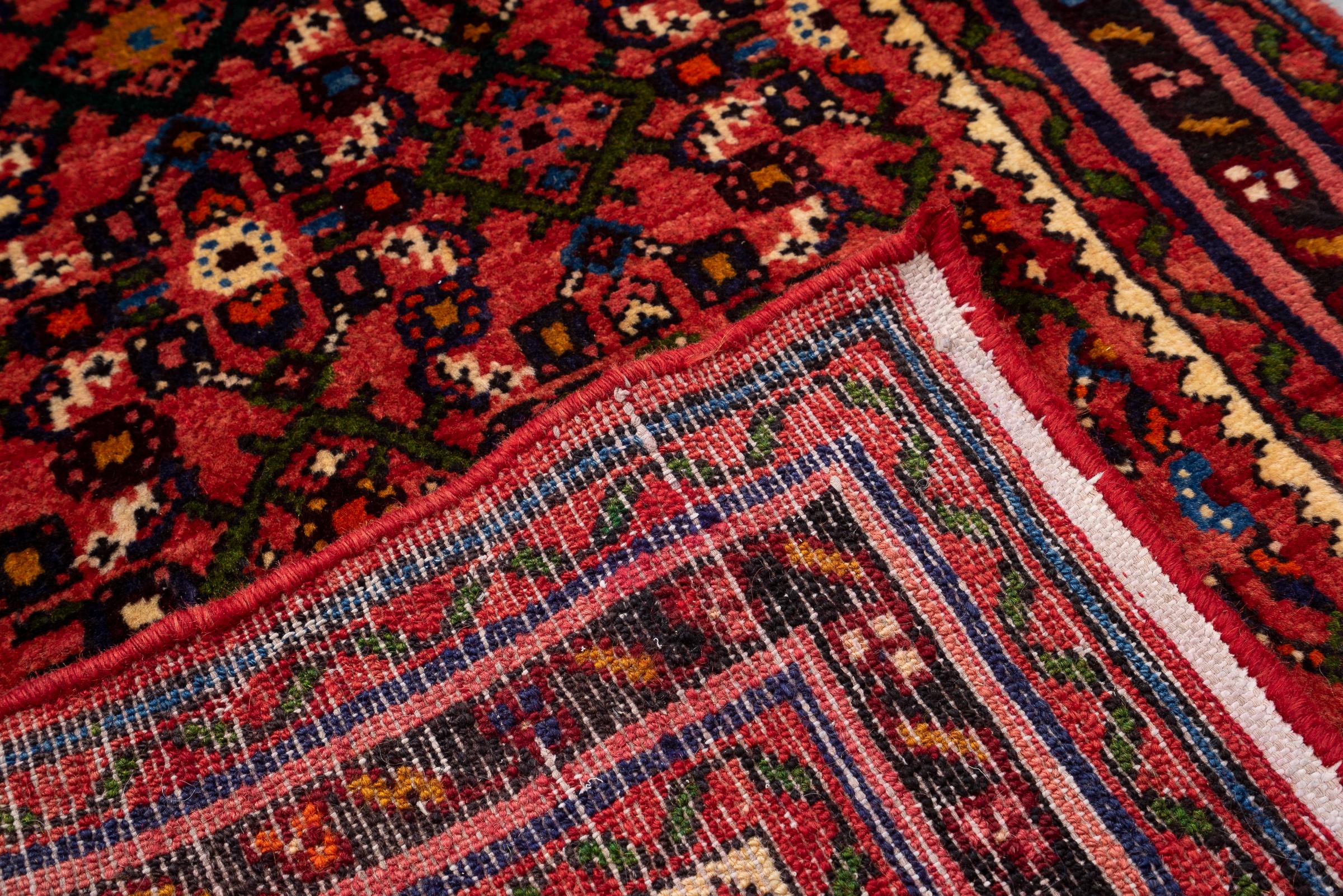 Vintage Hossein Abad Mahi Persian Rug
