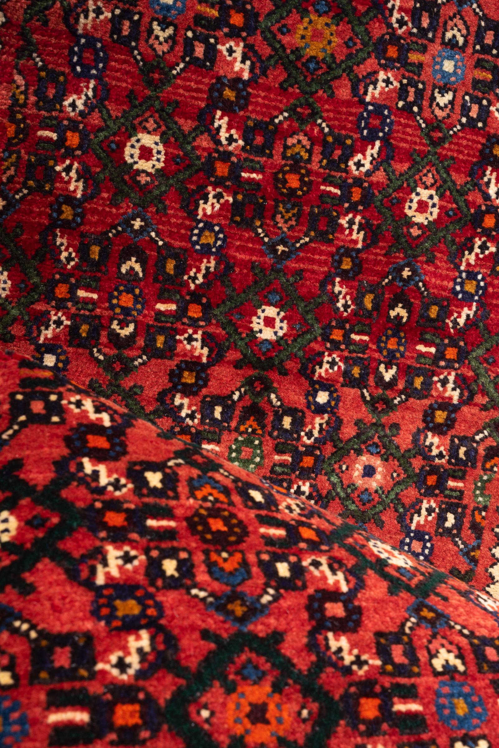 Vintage Hossein Abad Mahi Persian Rug