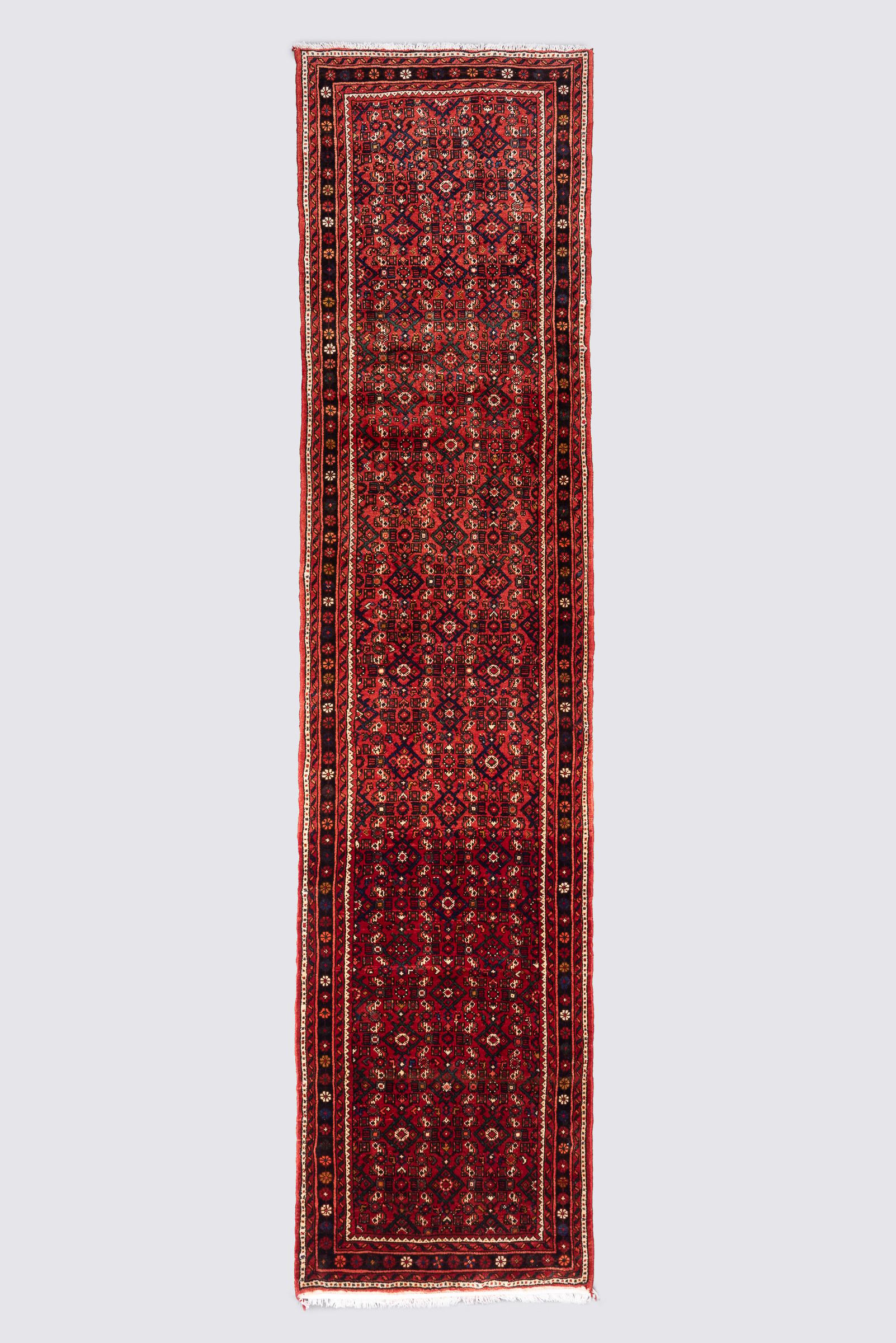 Vintage Hossein Abad Mahi Long Carpet Runner 3.2SQM