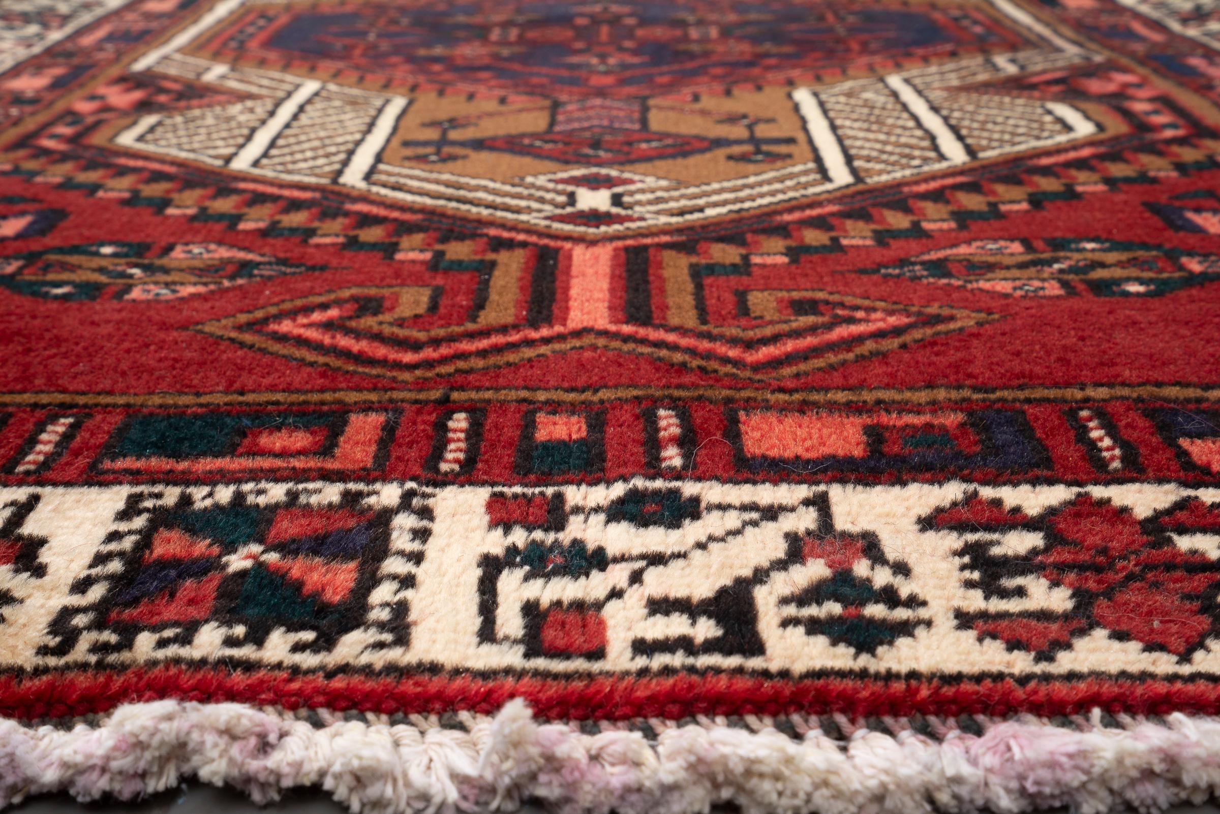 Vintage Sarab Qalami Persian Runner Rug