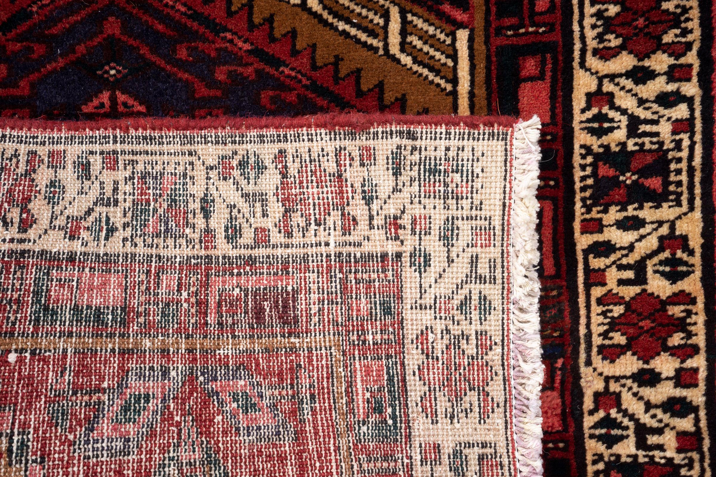 Vintage Sarab Qalami Persian Runner Rug