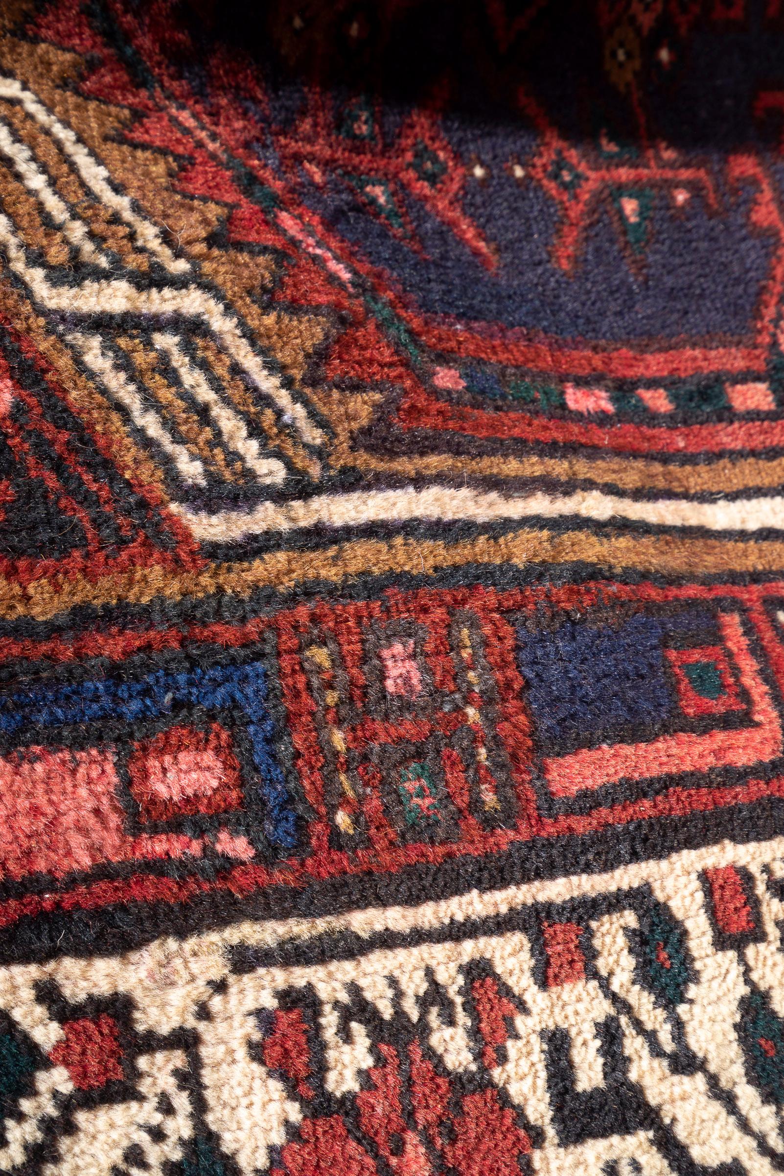 Vintage Sarab Qalami Persian Runner Rug