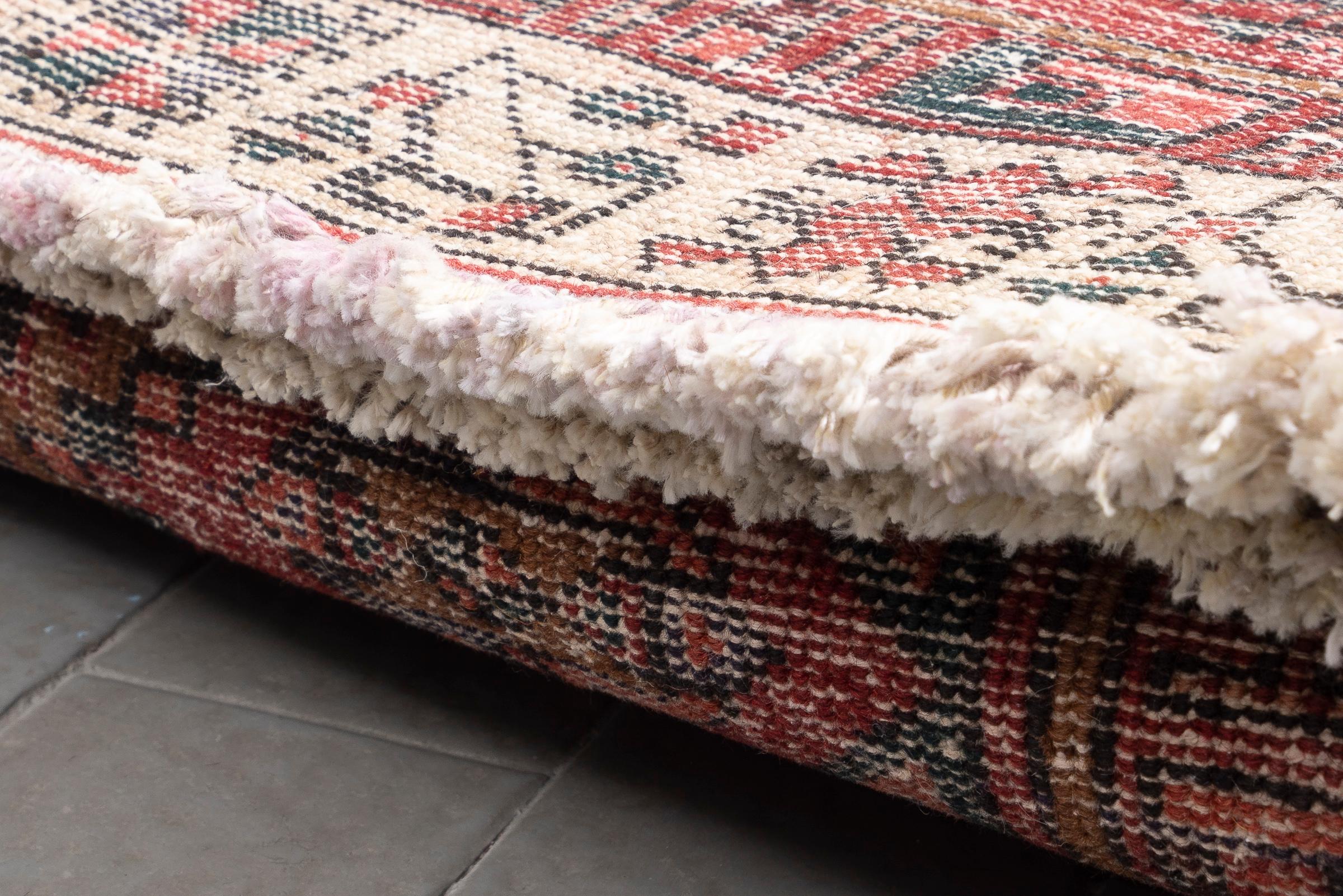Vintage Sarab Qalami Persian Runner Rug