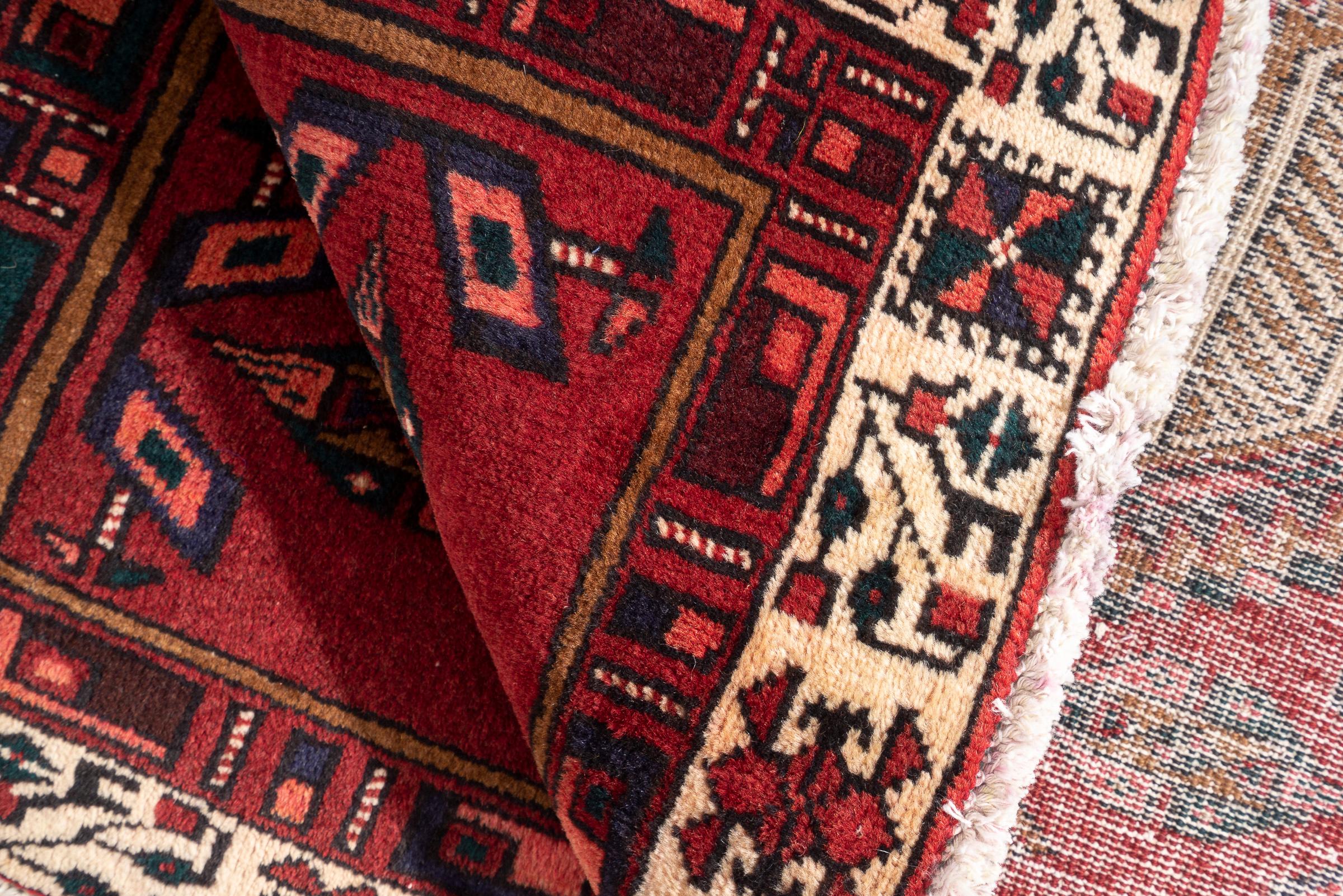 Vintage Sarab Qalami Persian Runner Rug
