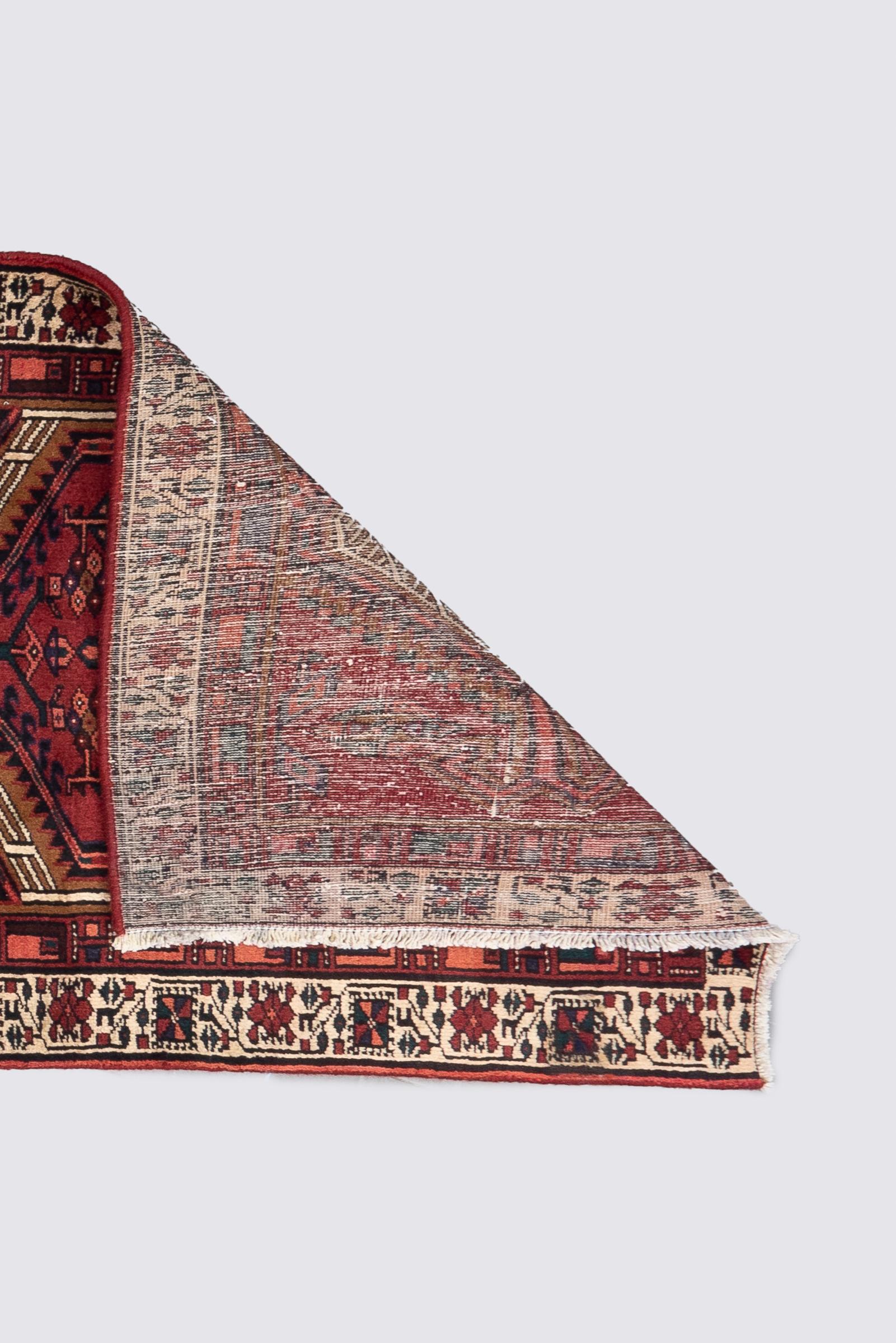 Vintage Sarab Qalami Persian Runner Rug
