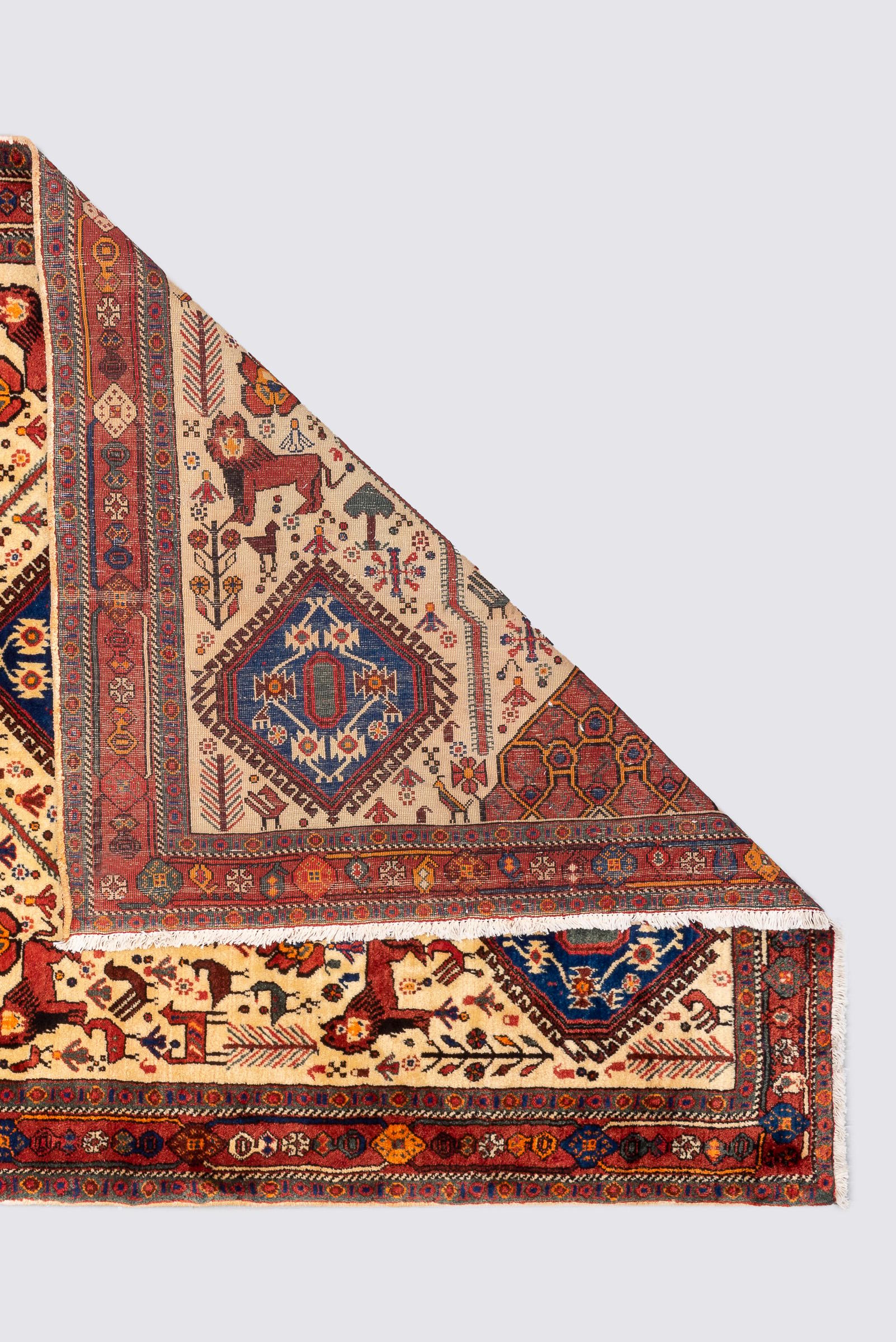 Antique Afshar Lion Carpet 2.6SQM