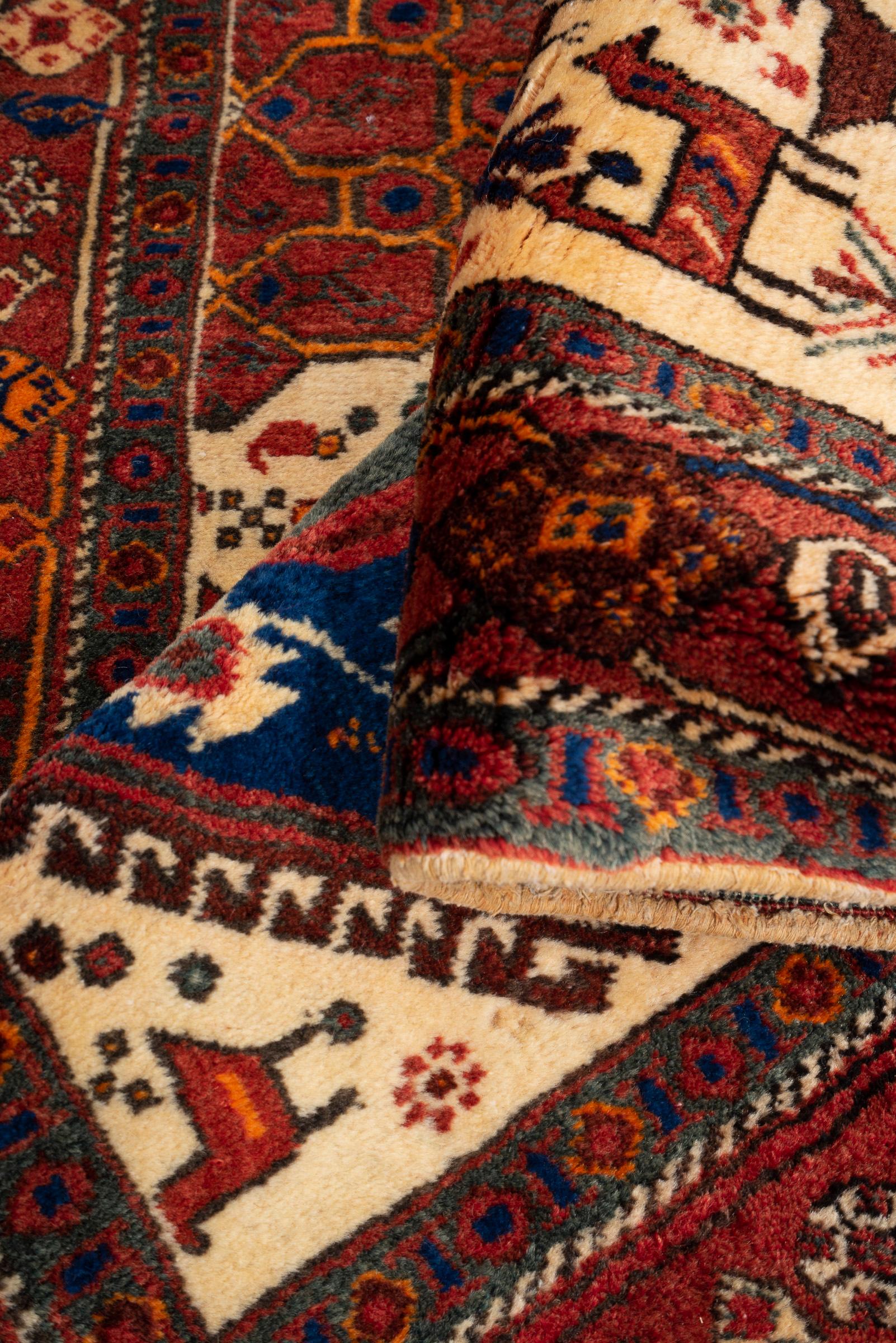 Antique Afshar Lion Carpet 2.6SQM