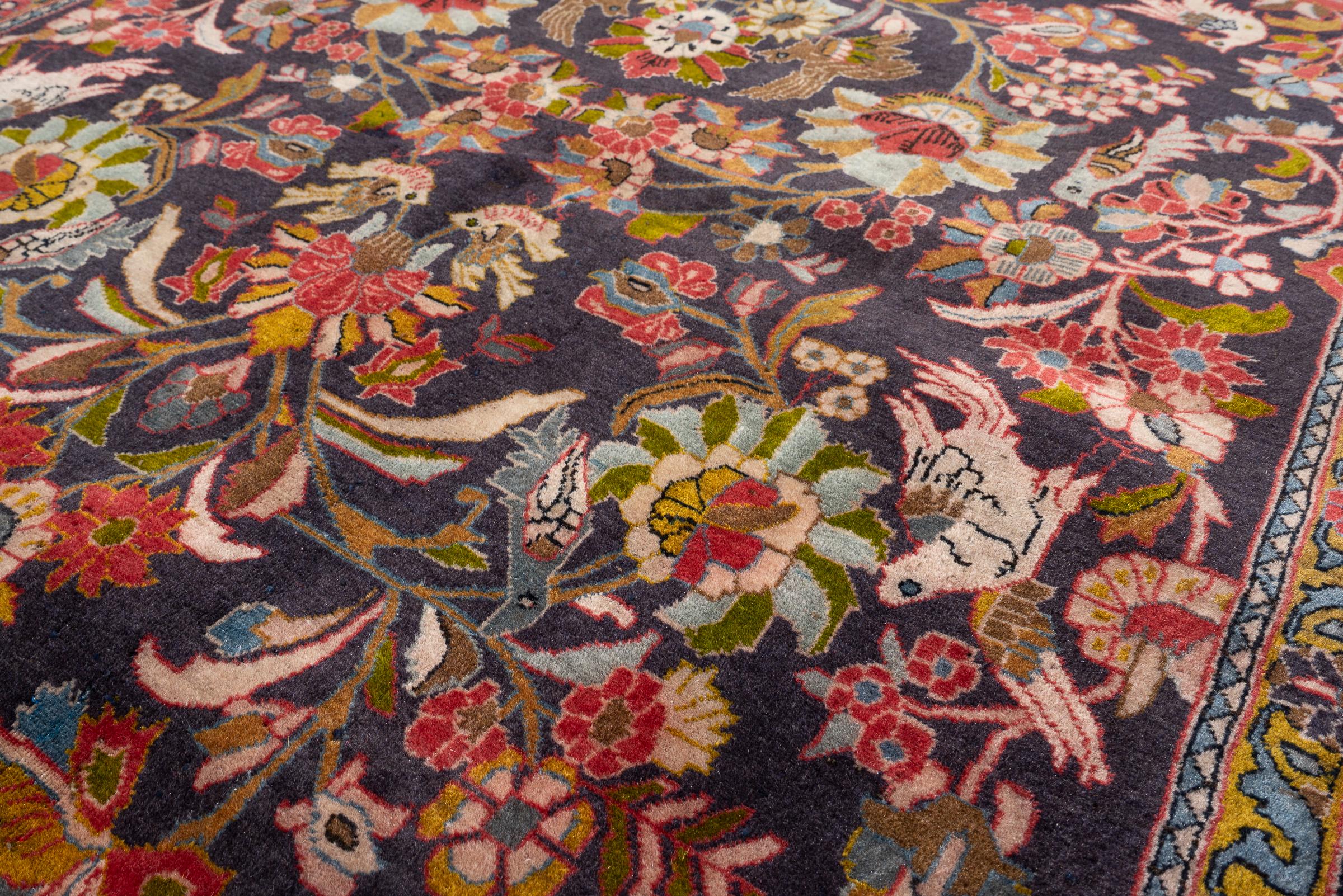 Vintage Kerman Tree of Life Persian Rug