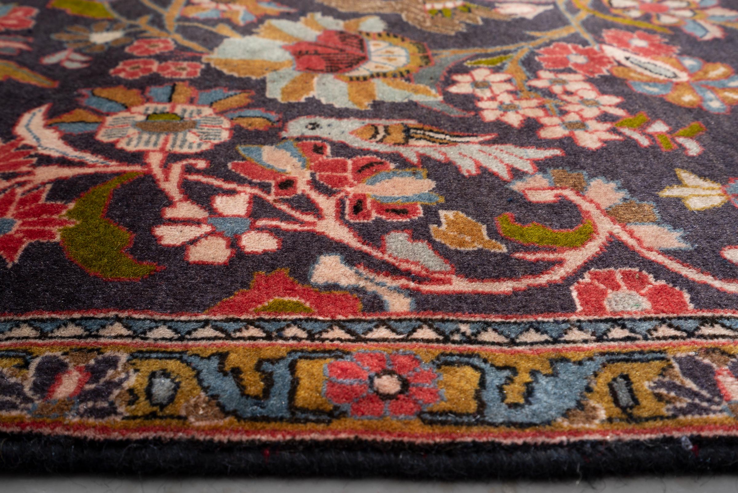 Vintage Kerman Tree of Life Persian Rug