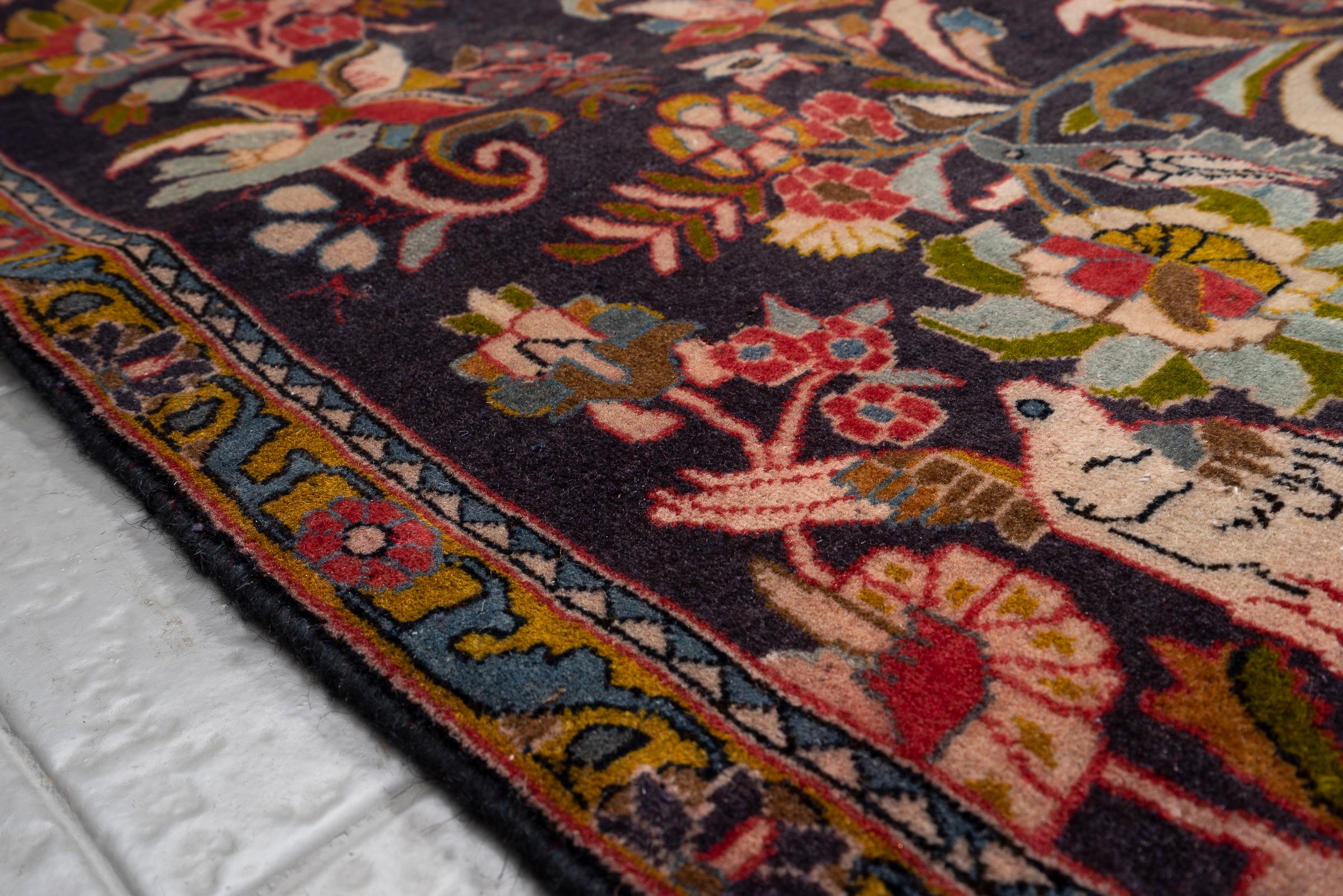 Vintage Kerman Tree of Life Persian Rug
