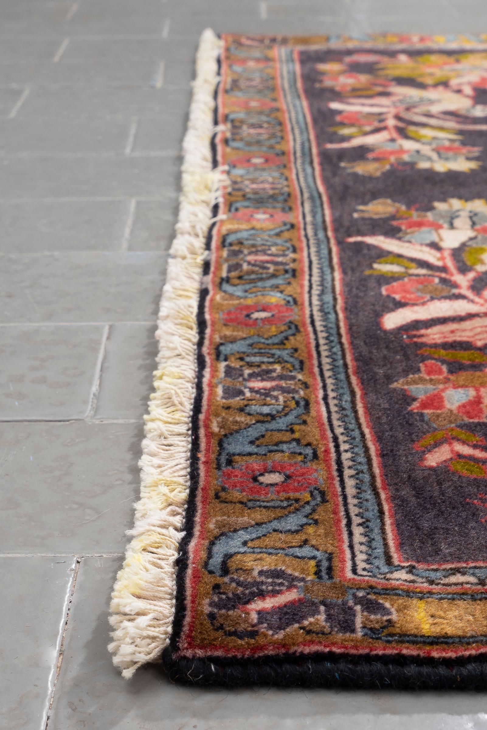 Vintage Kerman Tree of Life Persian Rug