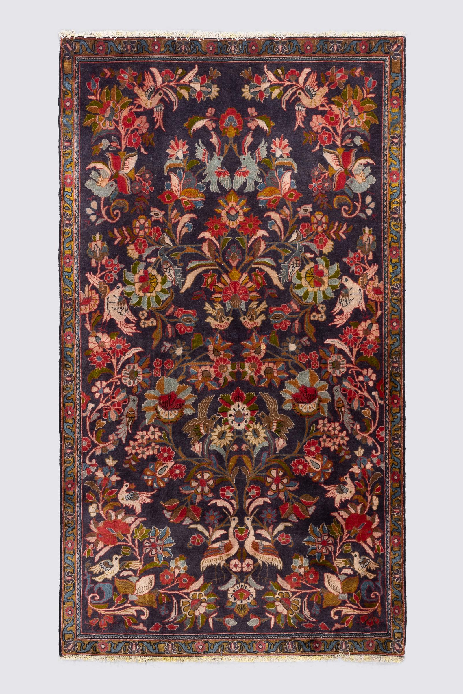 Semi Antique Kerman Tree of Life Carpet 1.7SQM
