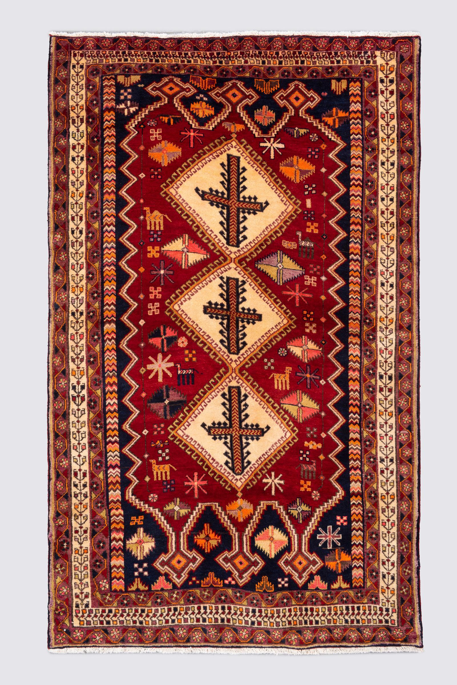 Vintage Sirjan Afshar Triple Toranj Carpet 3.9SQM