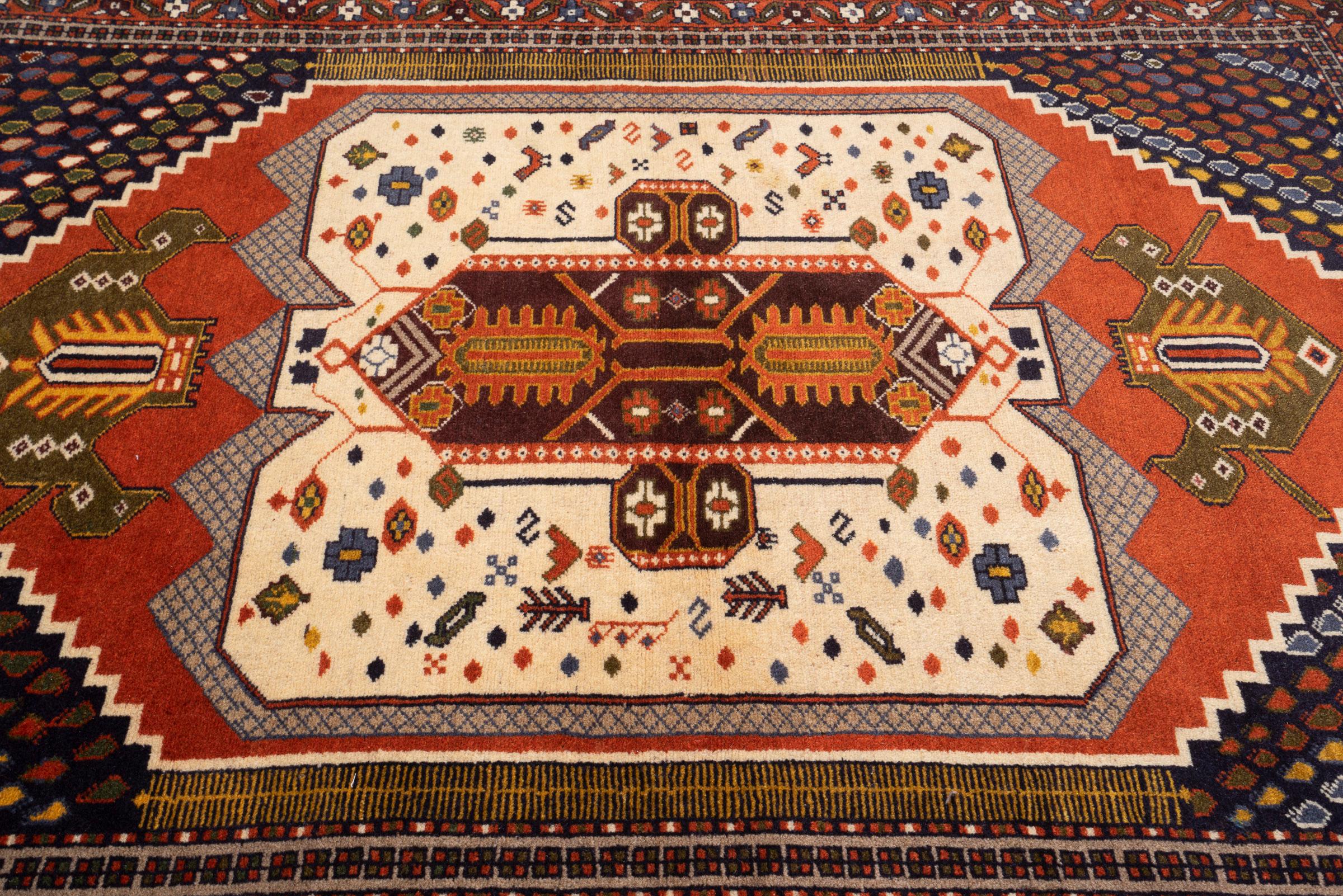 Vintage Fine Shahsavan Toranj Persian Rug