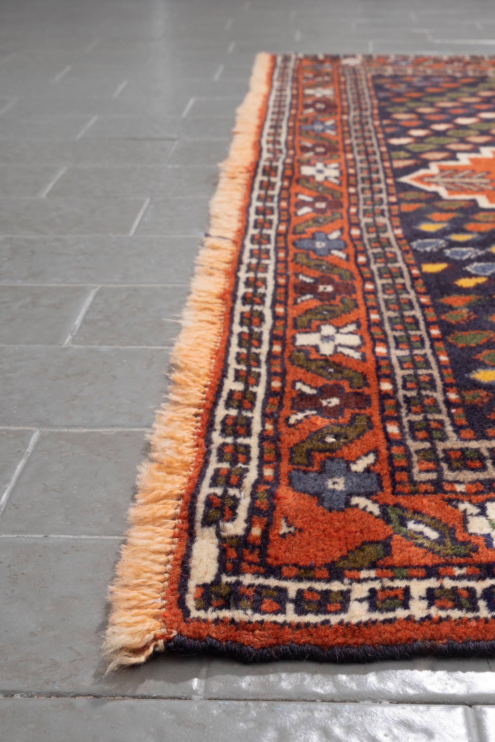 Vintage Fine Shahsavan Toranj Persian Rug