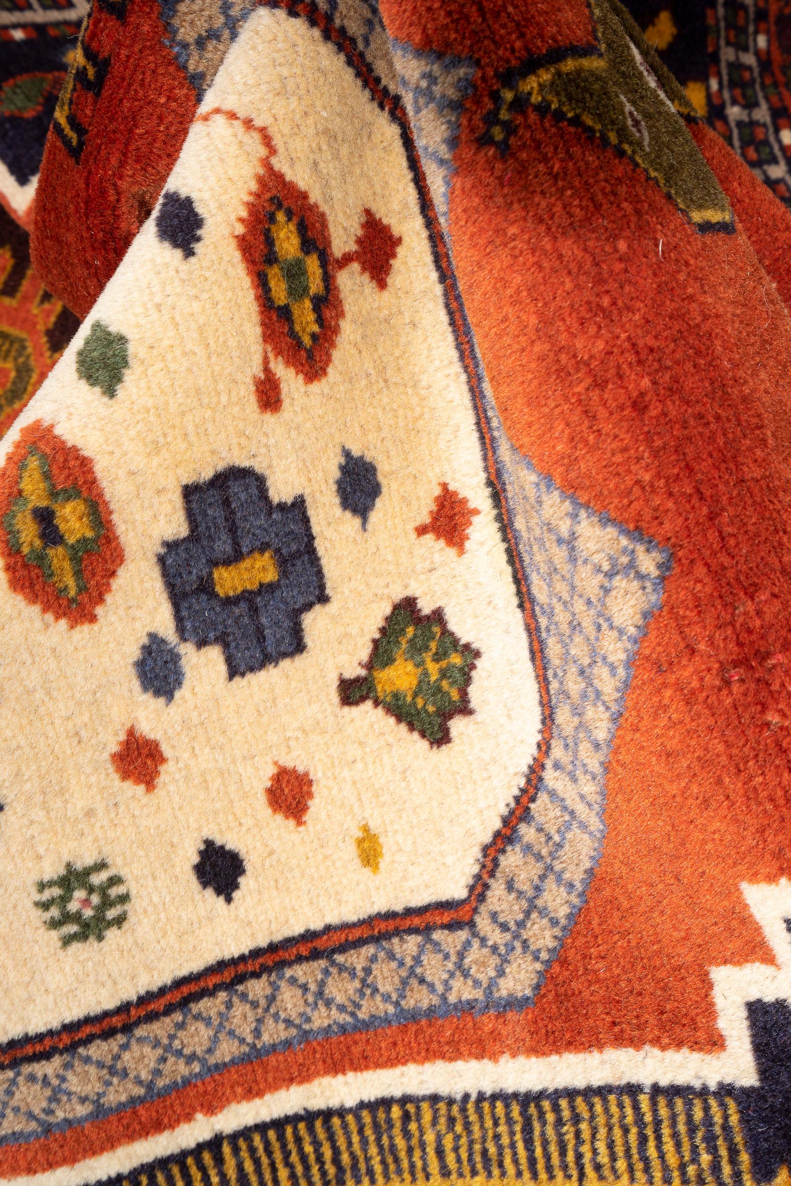 Vintage Fine Shahsavan Toranj Persian Rug