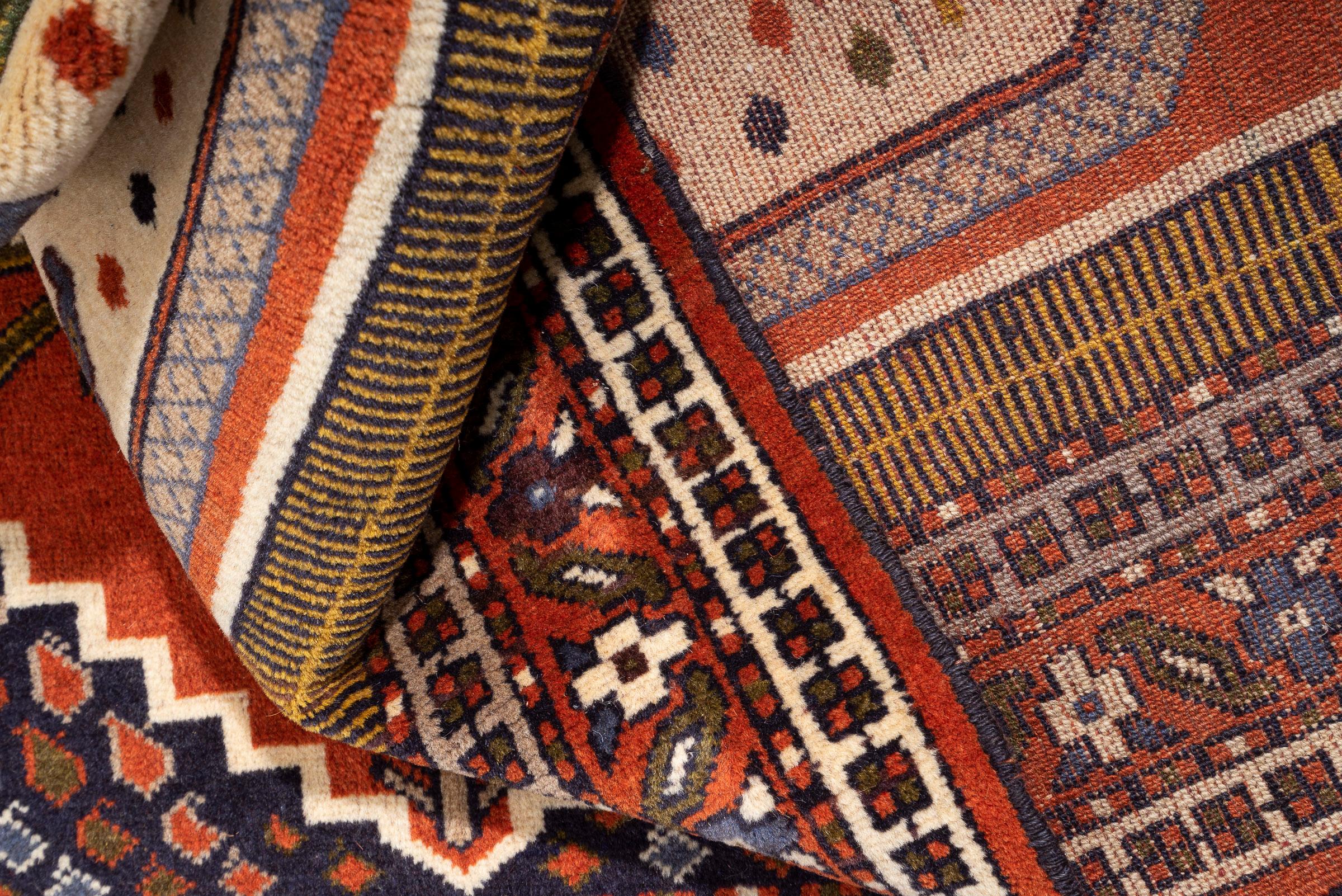 Vintage Fine Shahsavan Toranj Persian Rug
