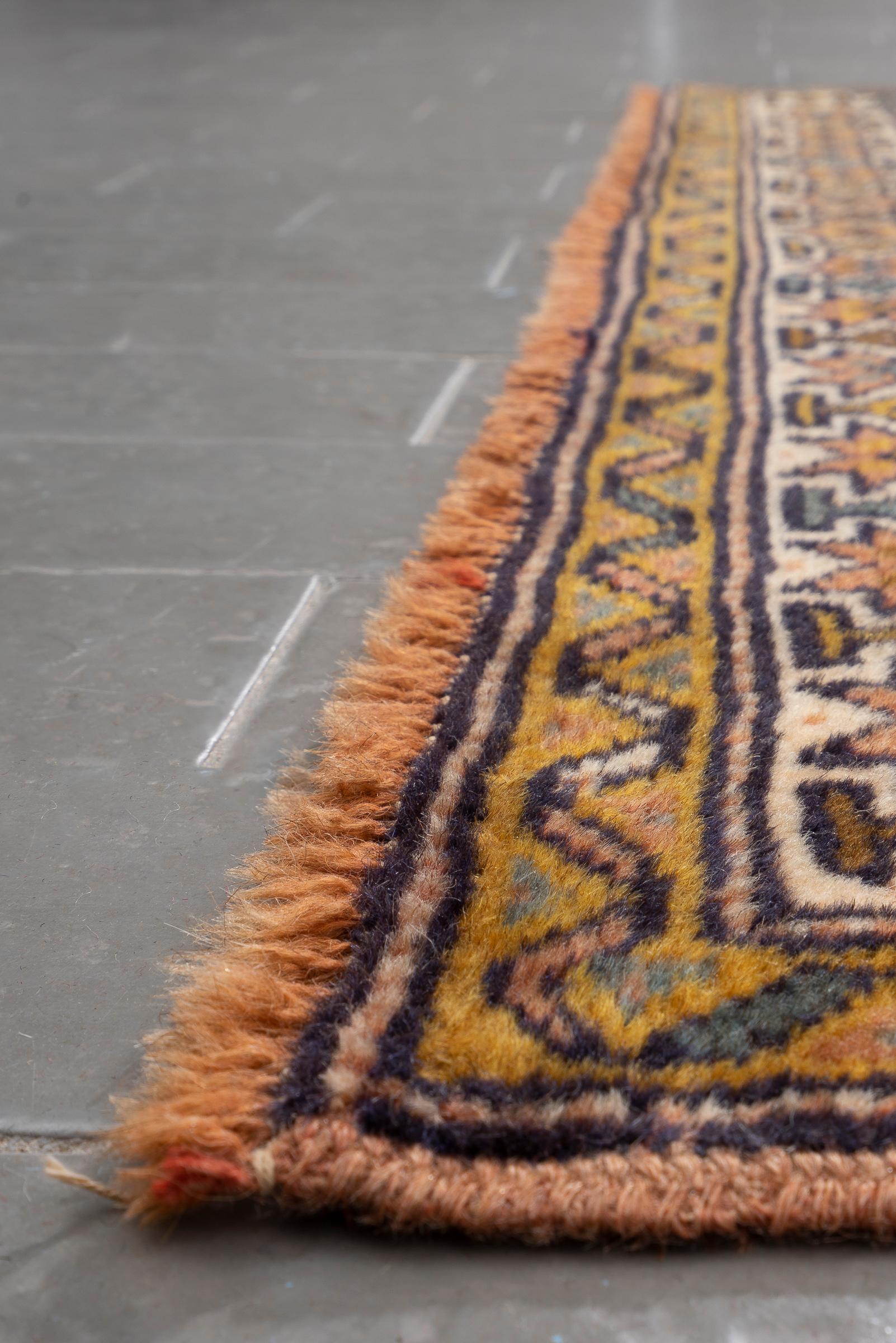 Antique Fine Quchan Camel Wool Muharramat Persian Rug, c. 1900–30