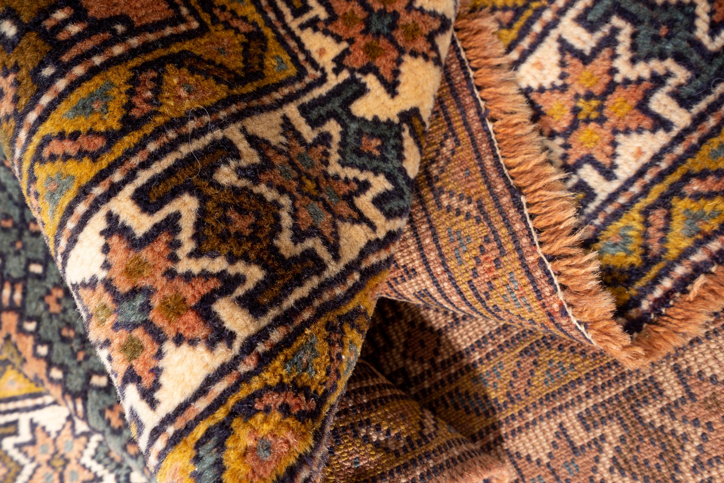 Antique Fine Quchan Camel Wool Muharramat Persian Rug, c. 1900–30
