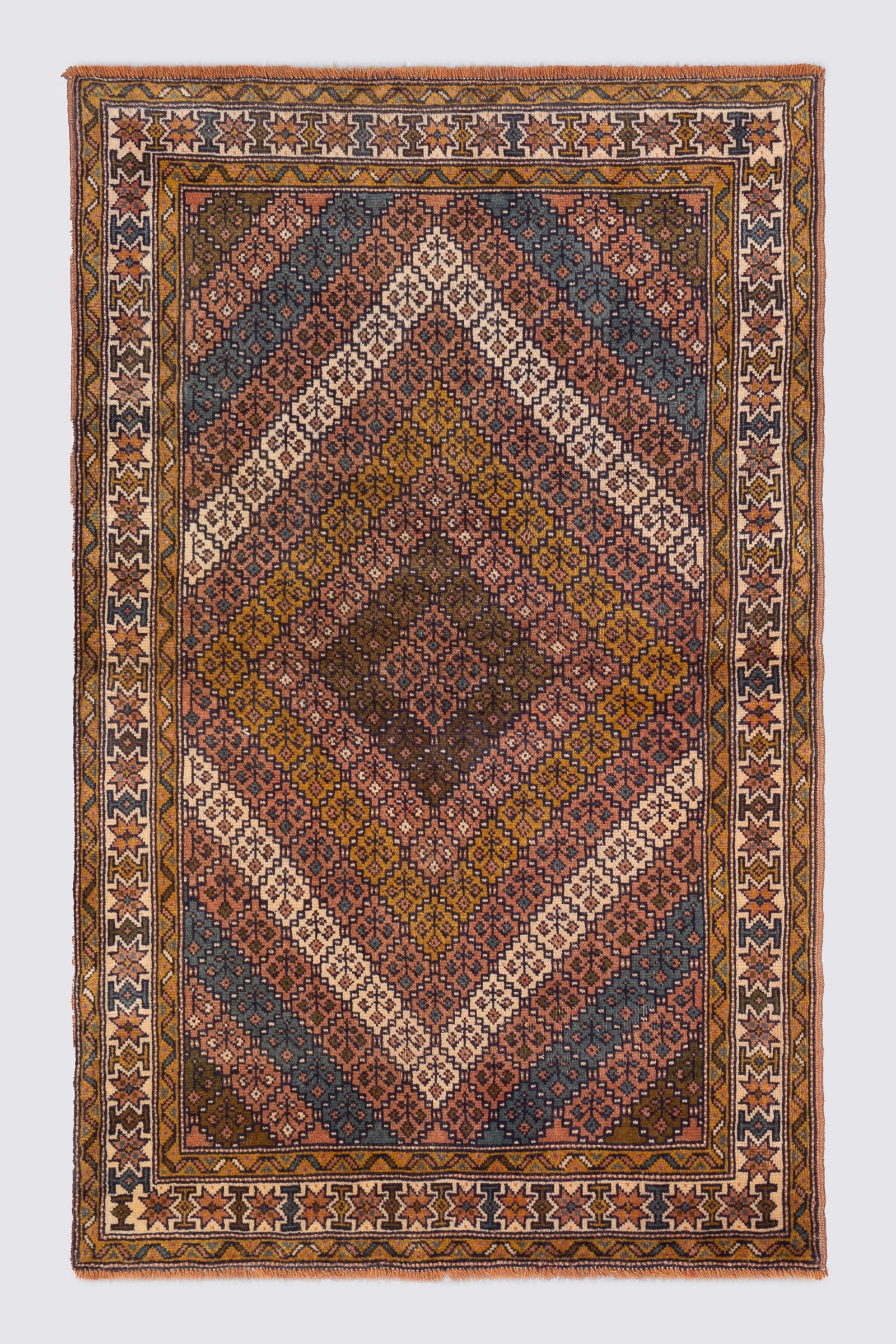Antique Fine Quchan Camel Wool Muharramat Carpet 2SQM