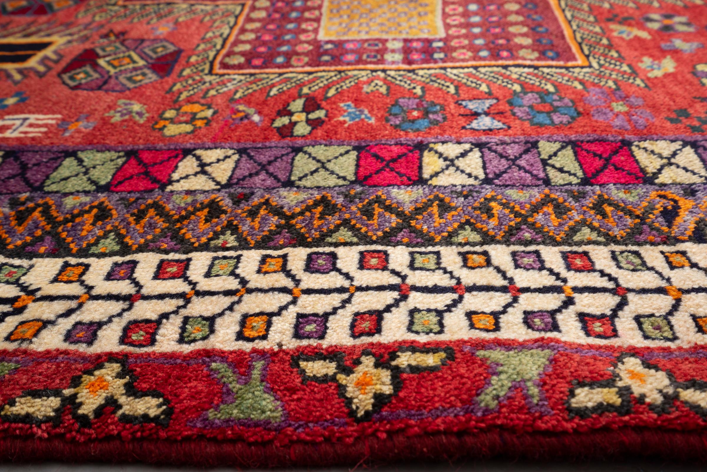 Vintage Sirjan Afshar Salibi Persian Rug