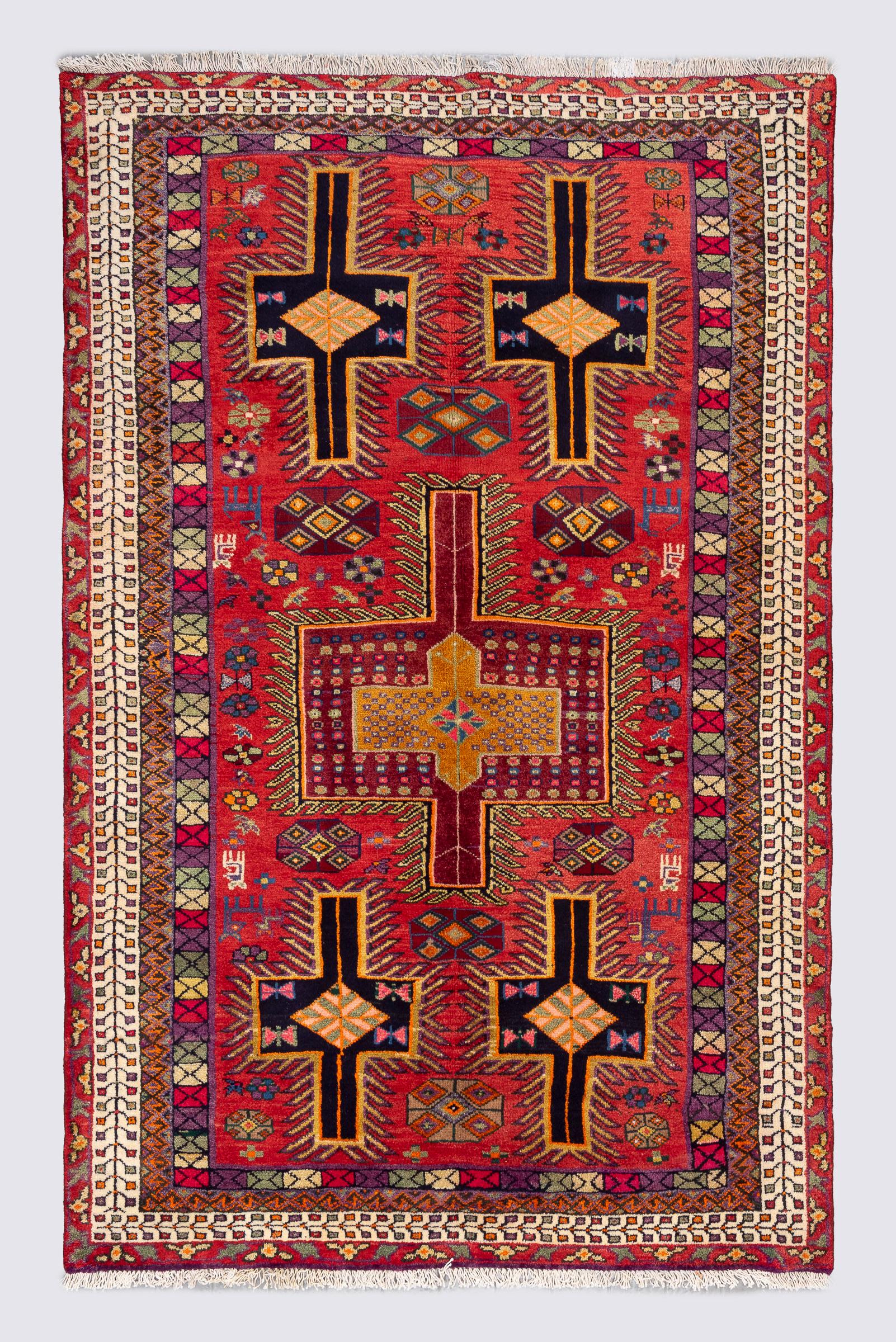 Vintage Sirjan Afshar Salibi Carpet 3SQM