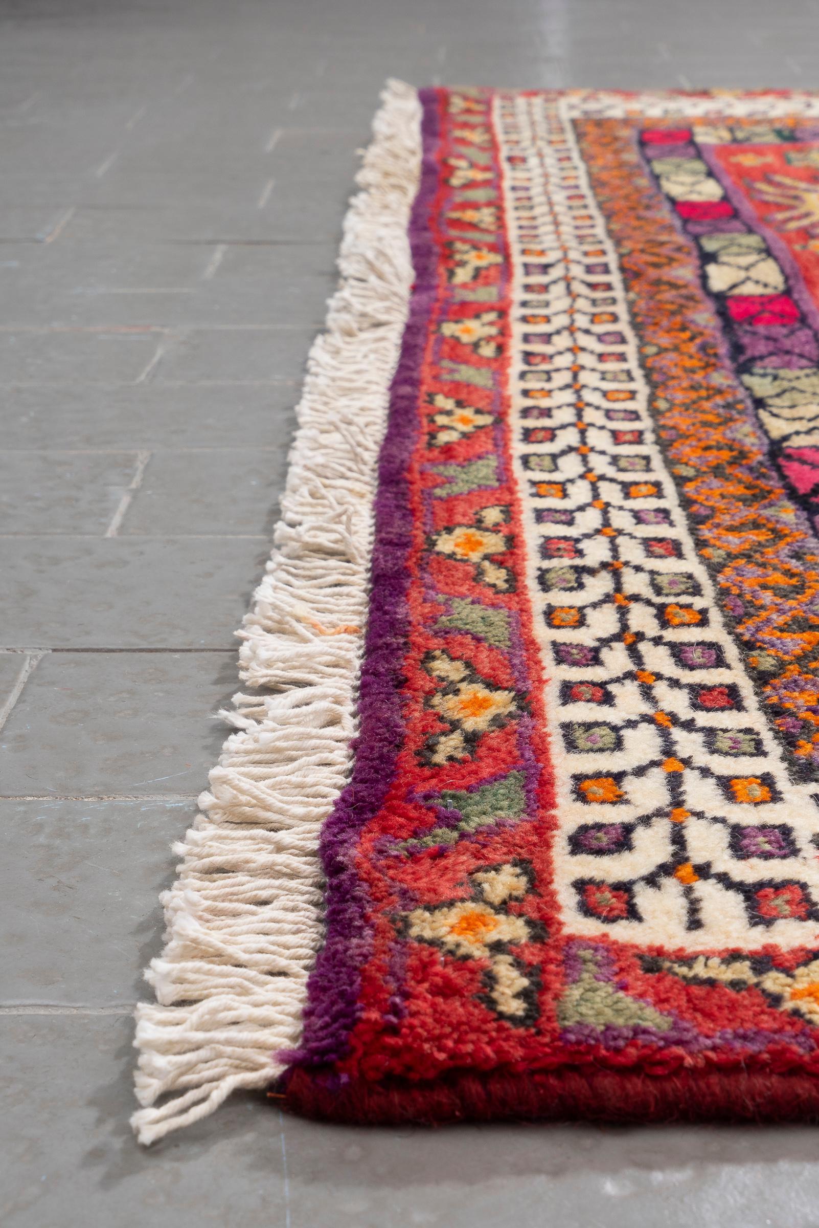Vintage Sirjan Afshar Salibi Persian Rug