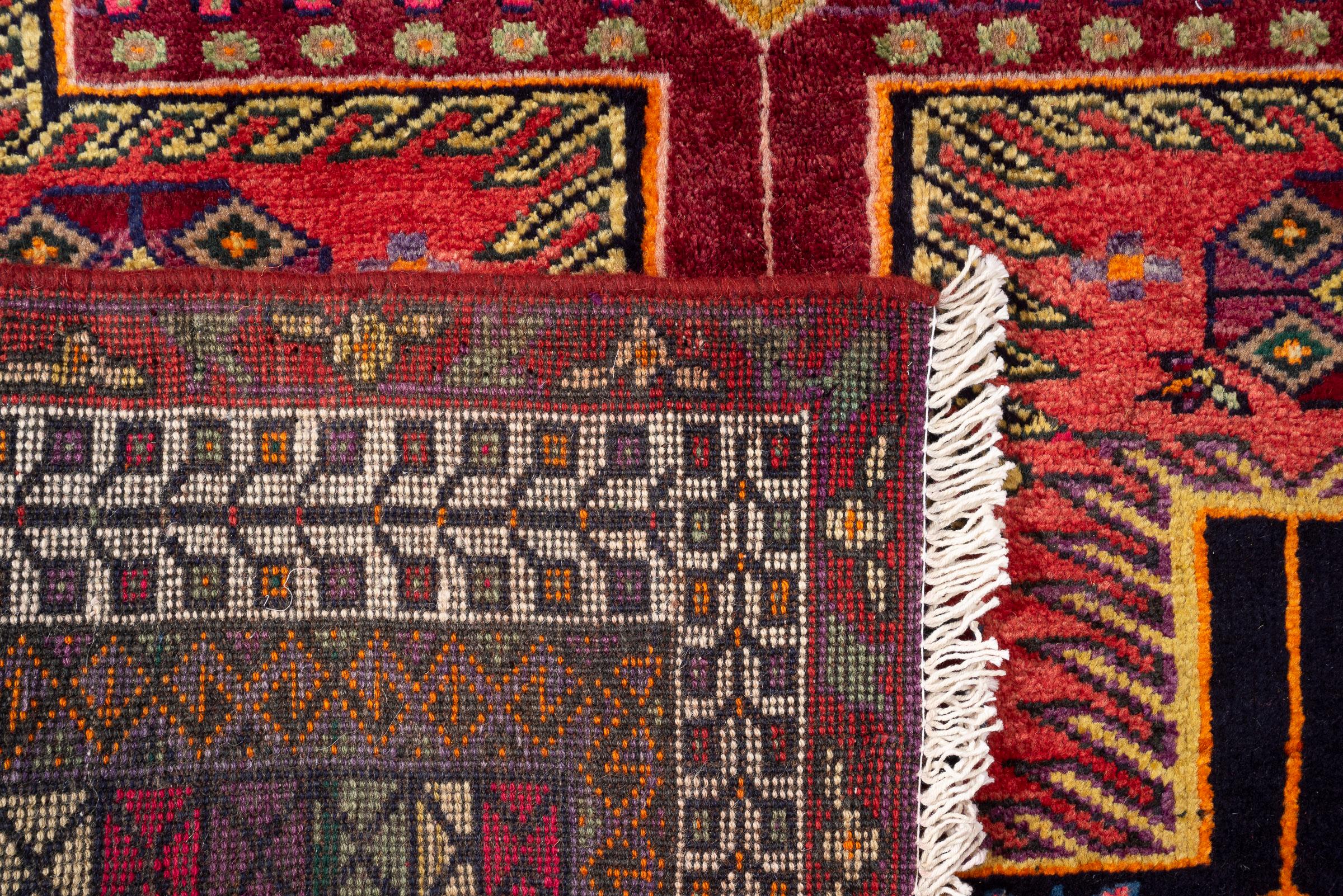 Vintage Sirjan Afshar Salibi Persian Rug