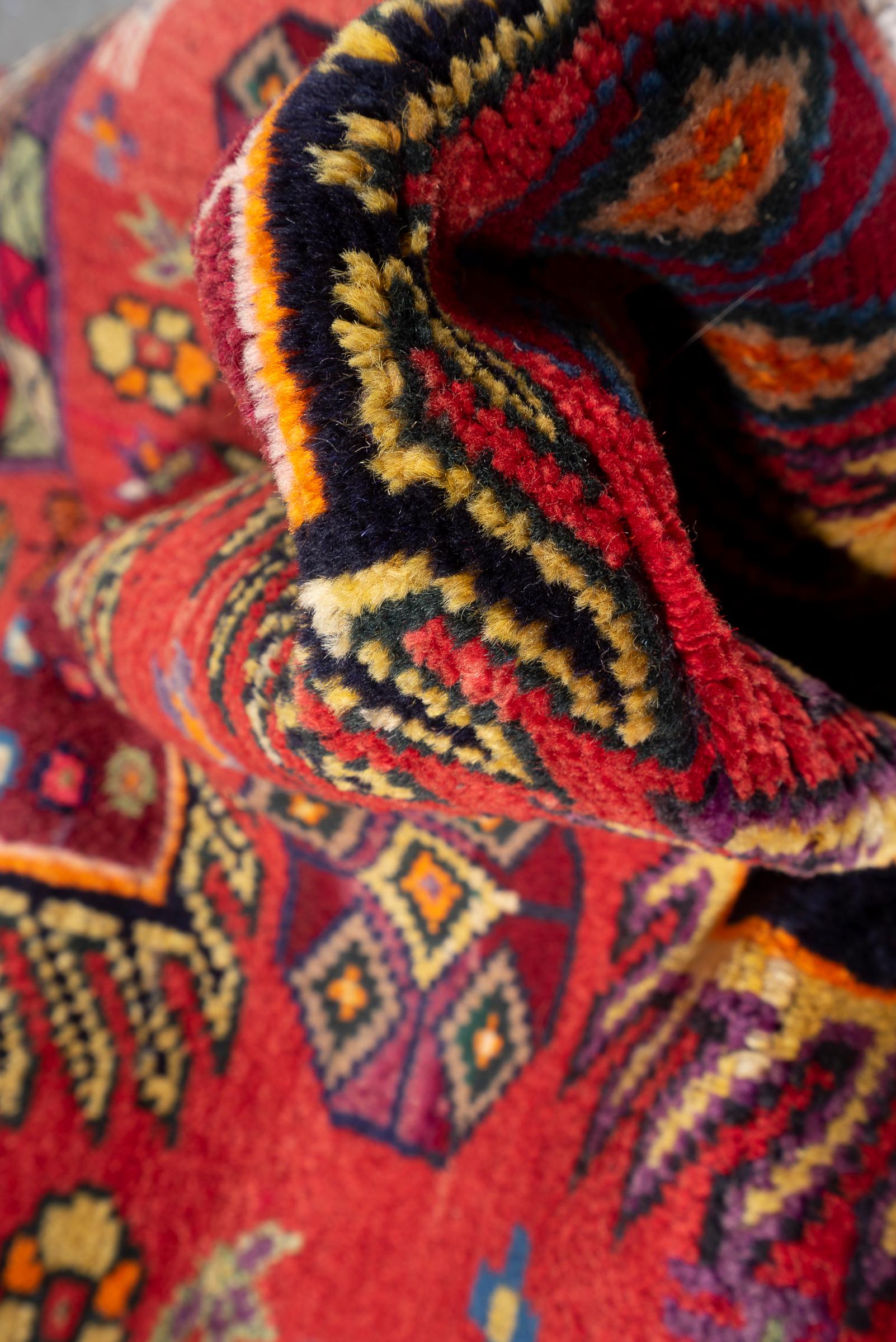 Vintage Sirjan Afshar Salibi Persian Rug