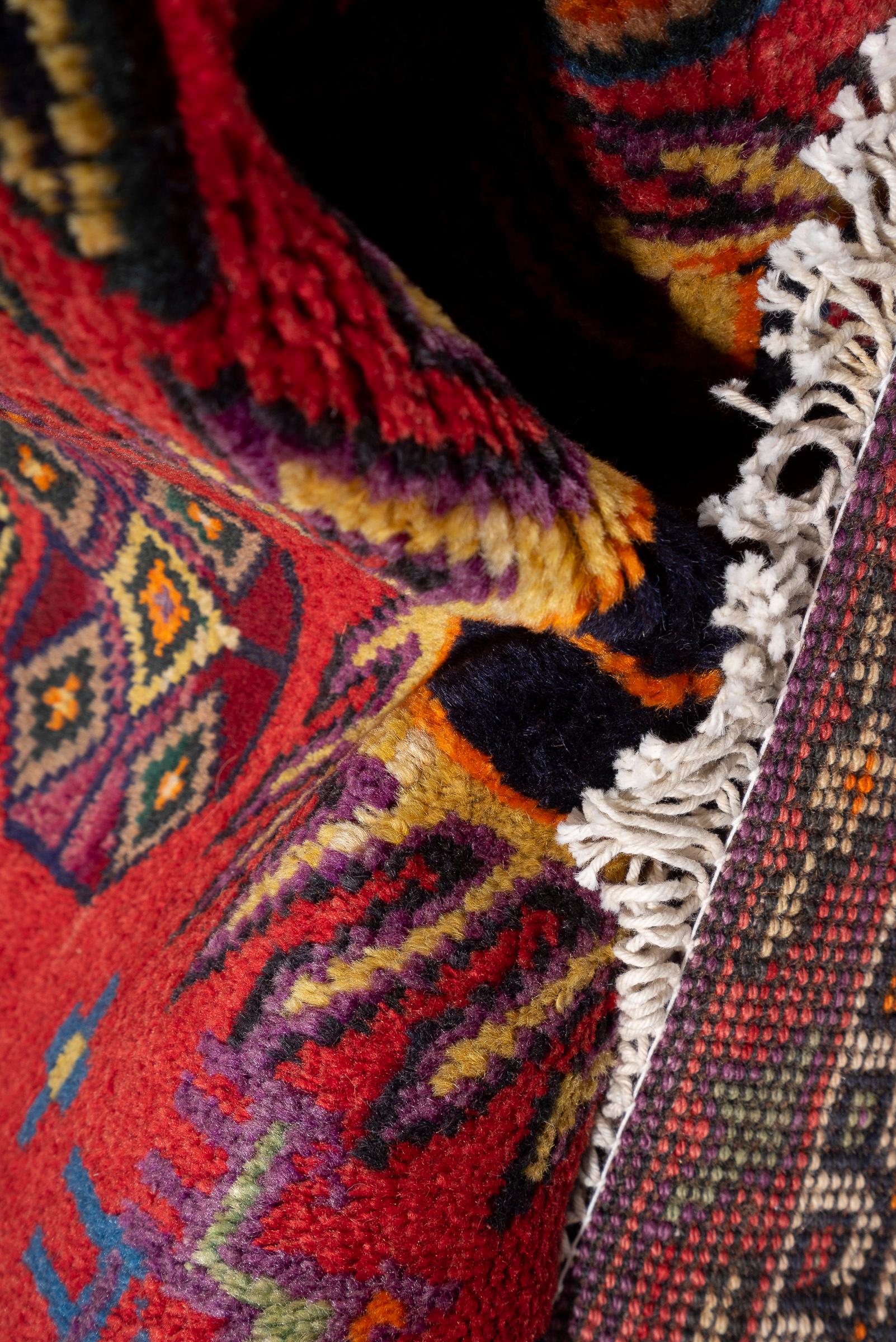 Vintage Sirjan Afshar Salibi Persian Rug