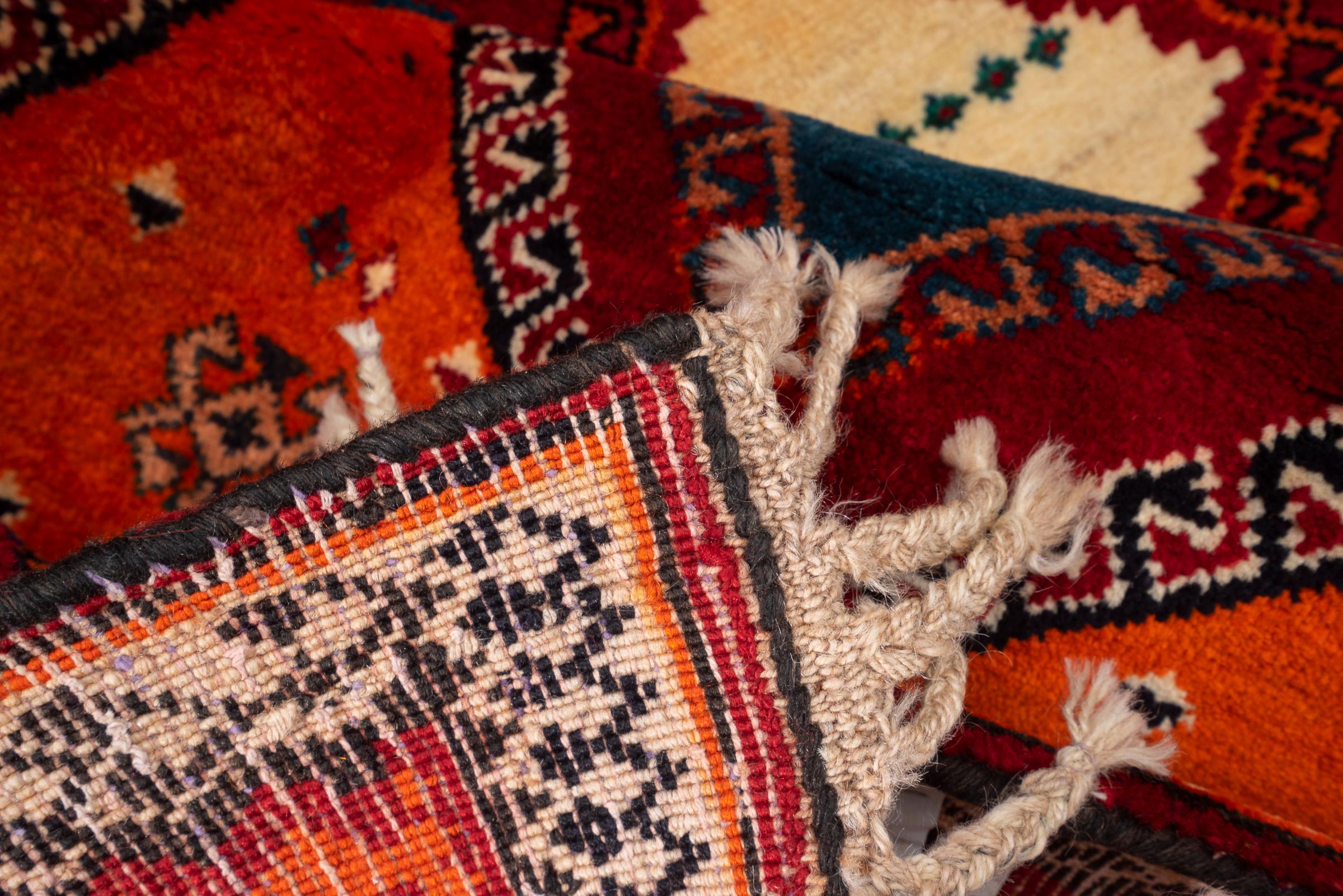 Vintage Fine Qashqai Diamonds Persian Gabbeh Rug