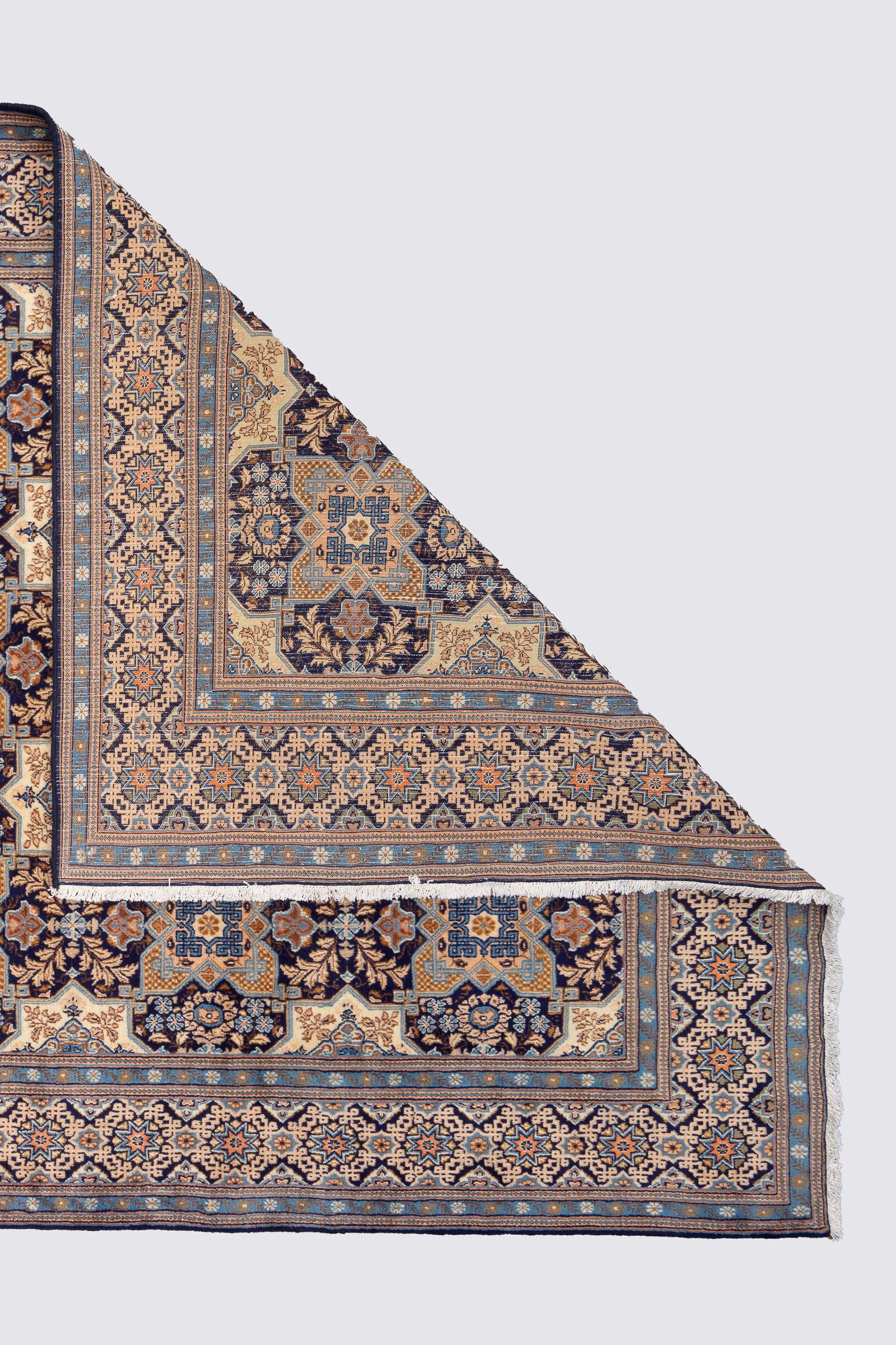 Contemporary Fine 50 Raj Tabriz Tiles Persian Rug
