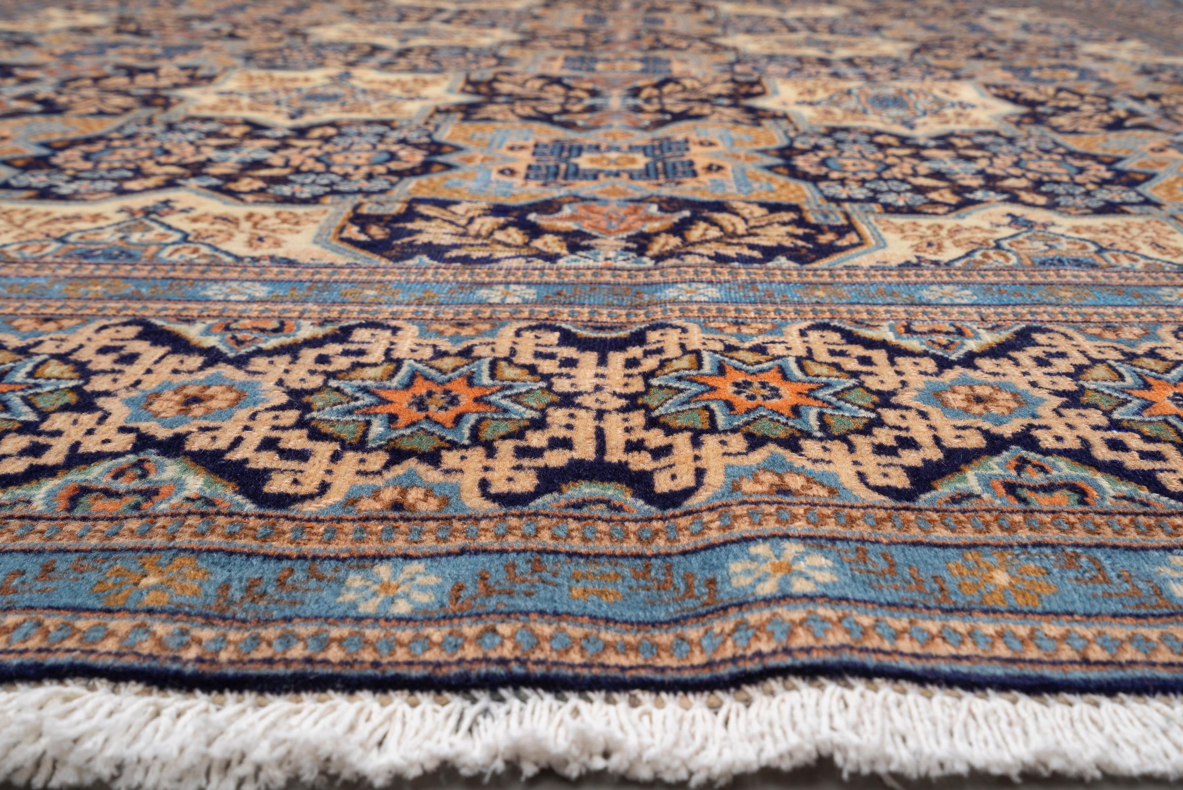 Contemporary Fine 50 Raj Tabriz Tiles Persian Rug
