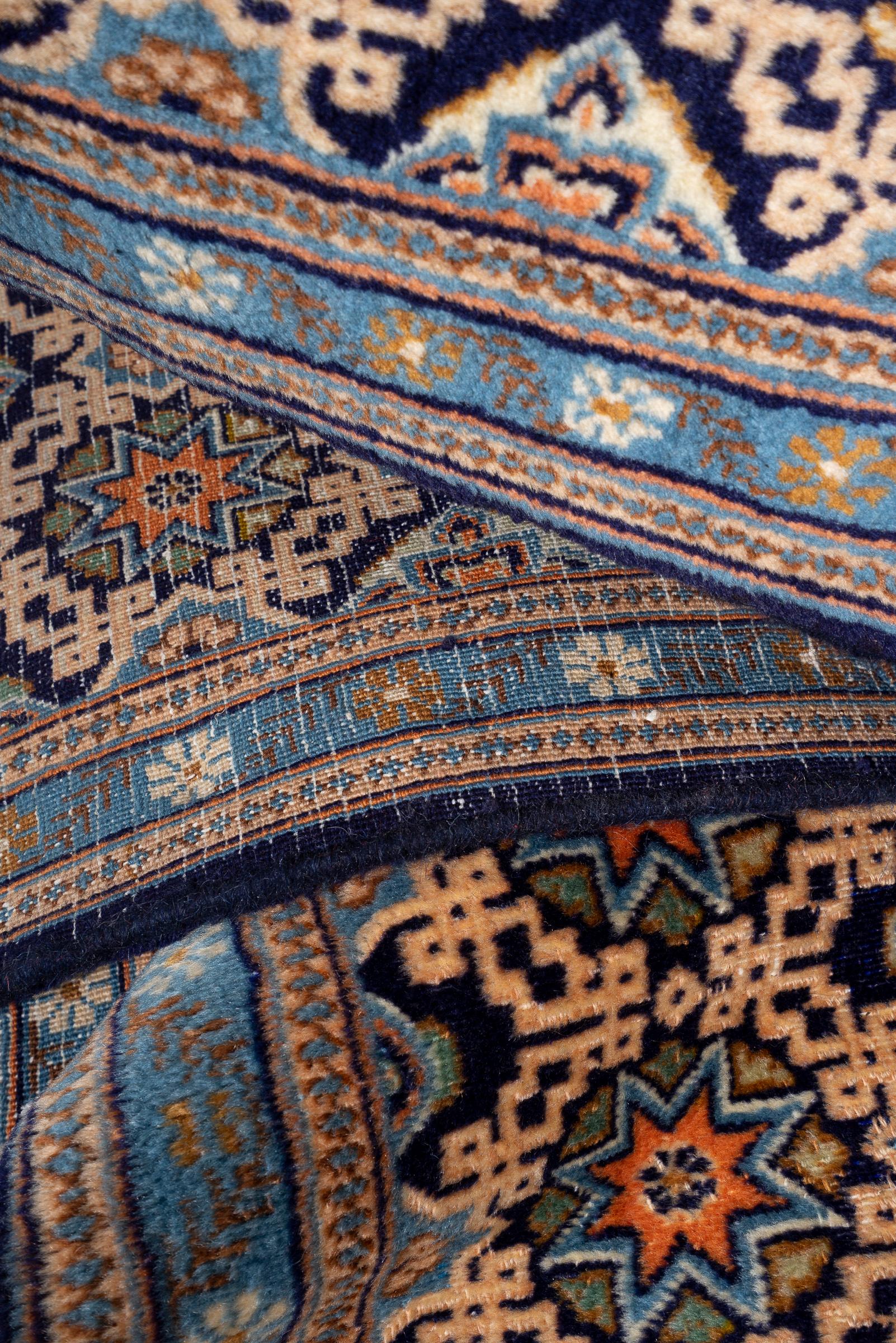 Contemporary Fine 50 Raj Tabriz Tiles Persian Rug