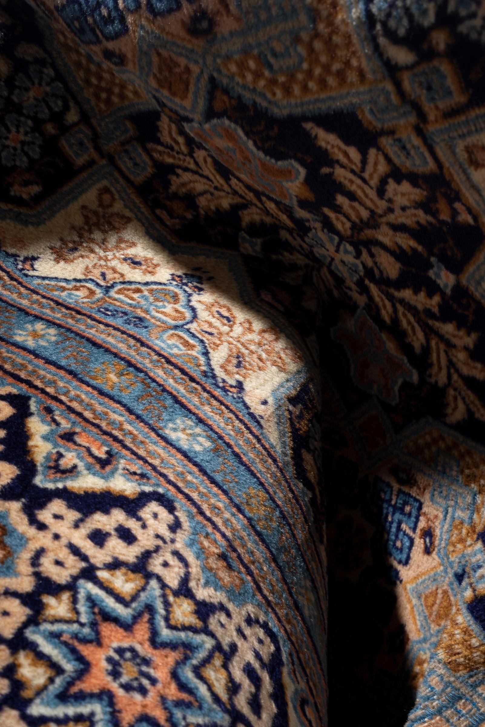 Contemporary Fine 50 Raj Tabriz Tiles Persian Rug