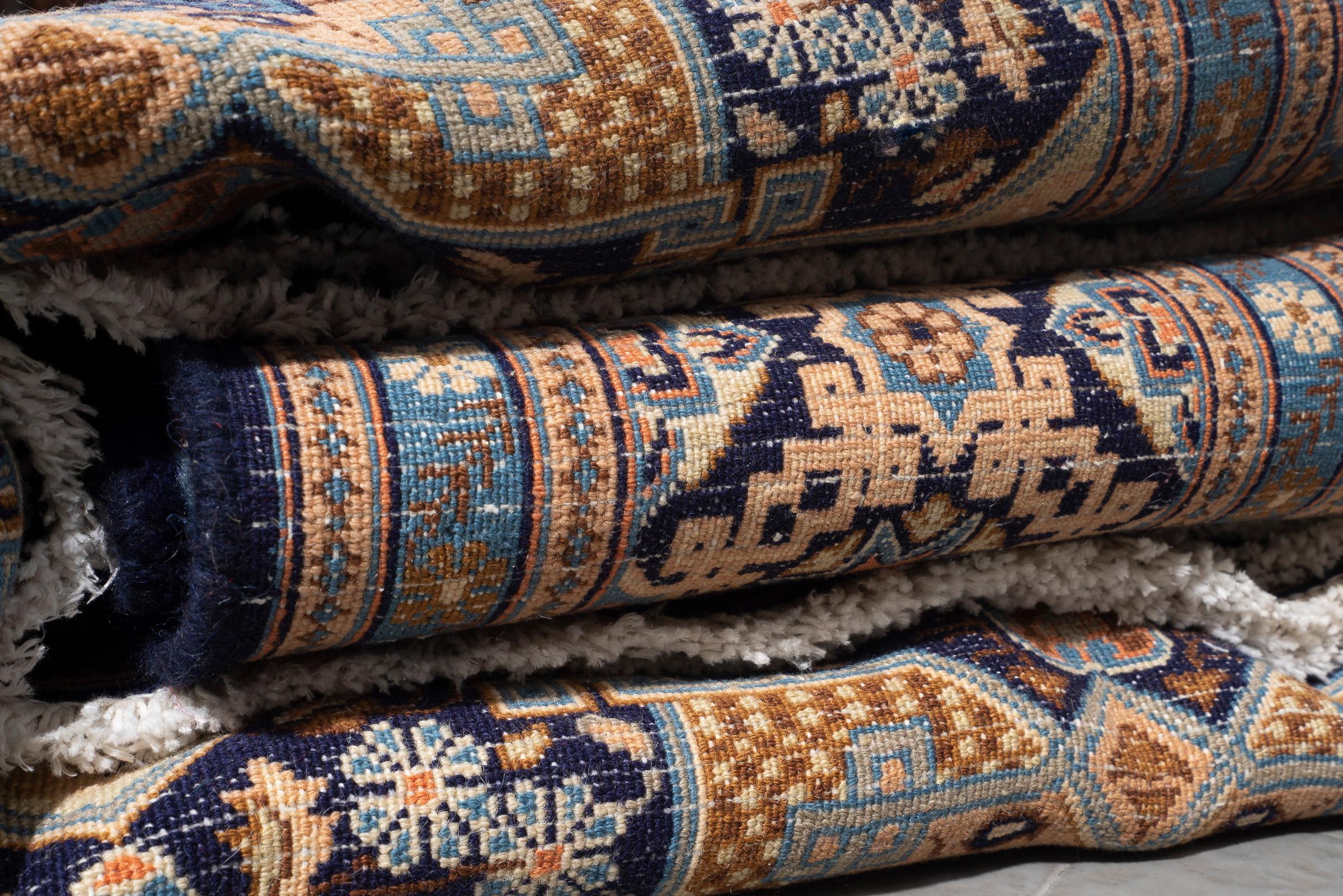 Contemporary Fine 50 Raj Tabriz Tiles Persian Rug