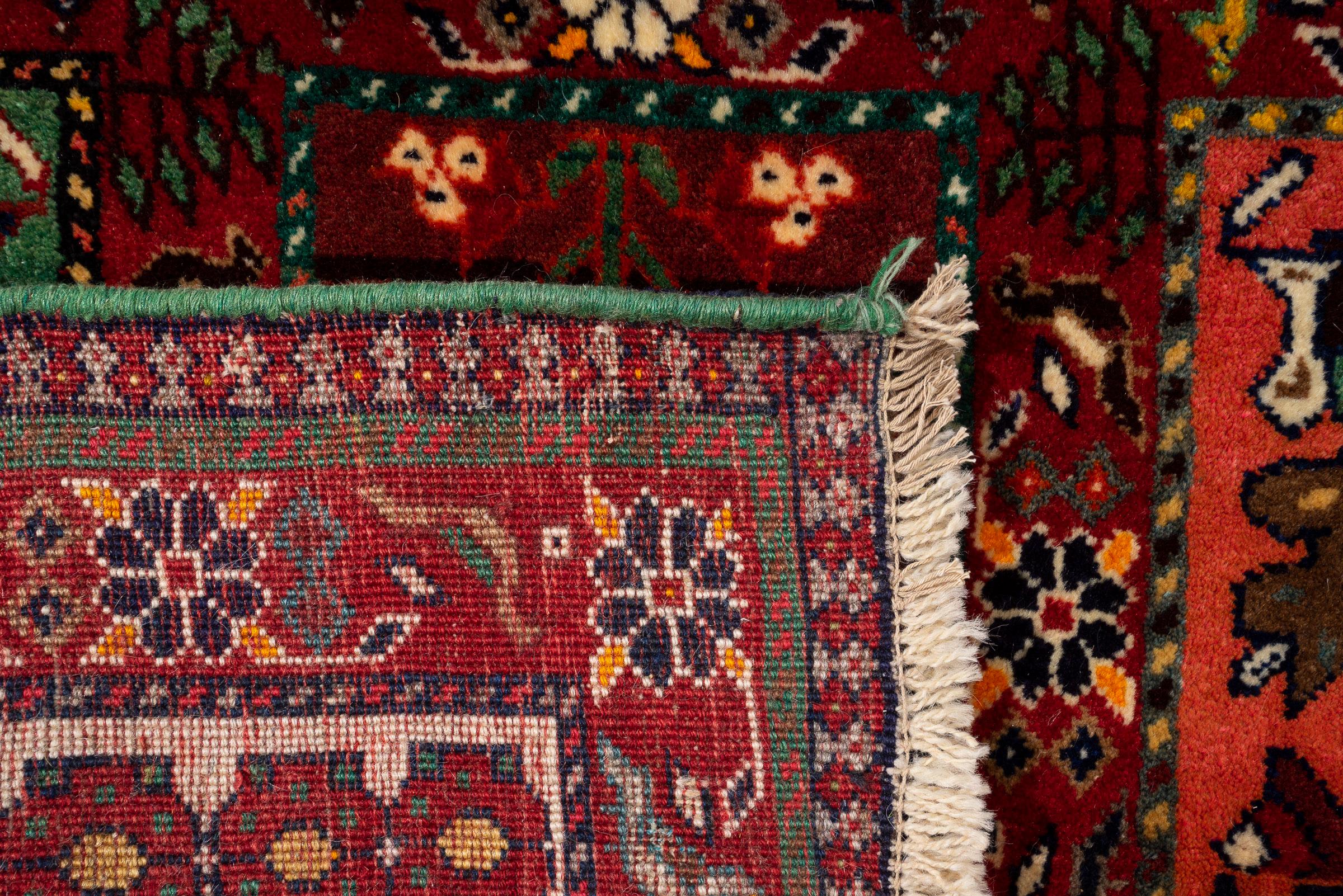 Dated Fine Qashqai Kheshti Persian Rug