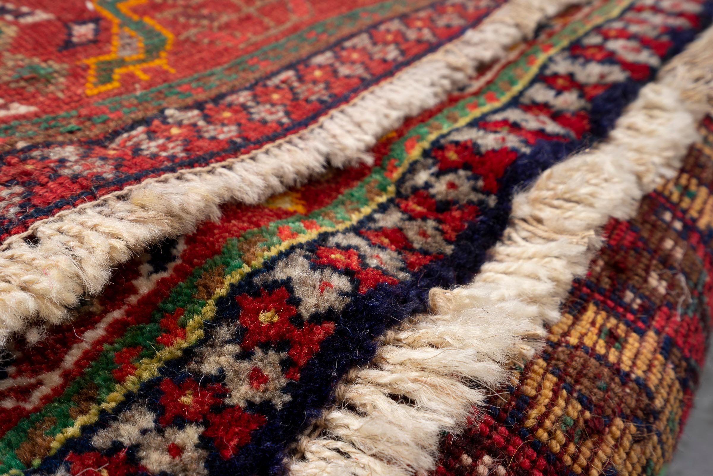 Dated Fine Qashqai Kheshti Persian Rug