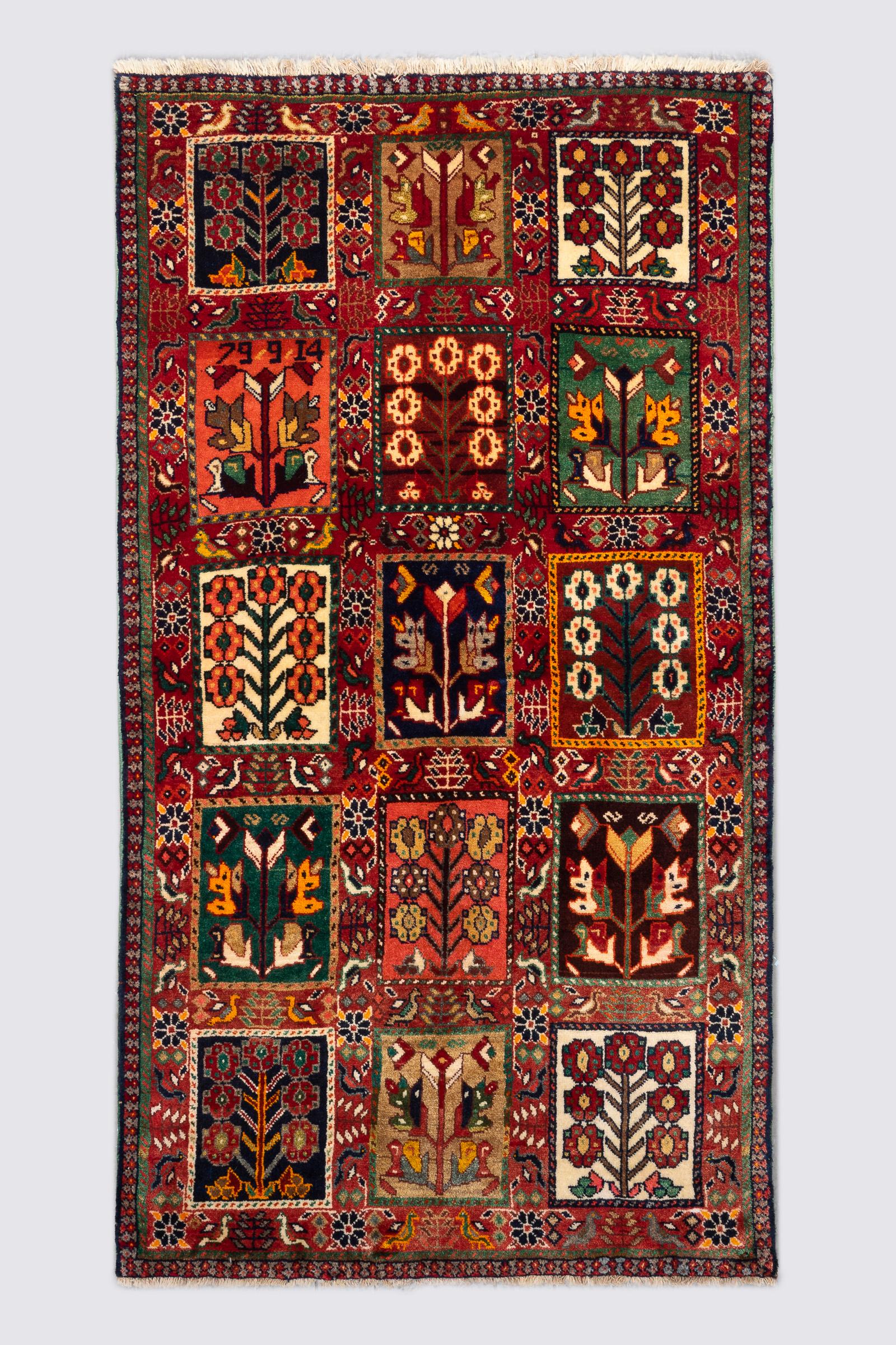 Vintage Dated Fine Qashqai Kheshti Carpet 2.5SQM